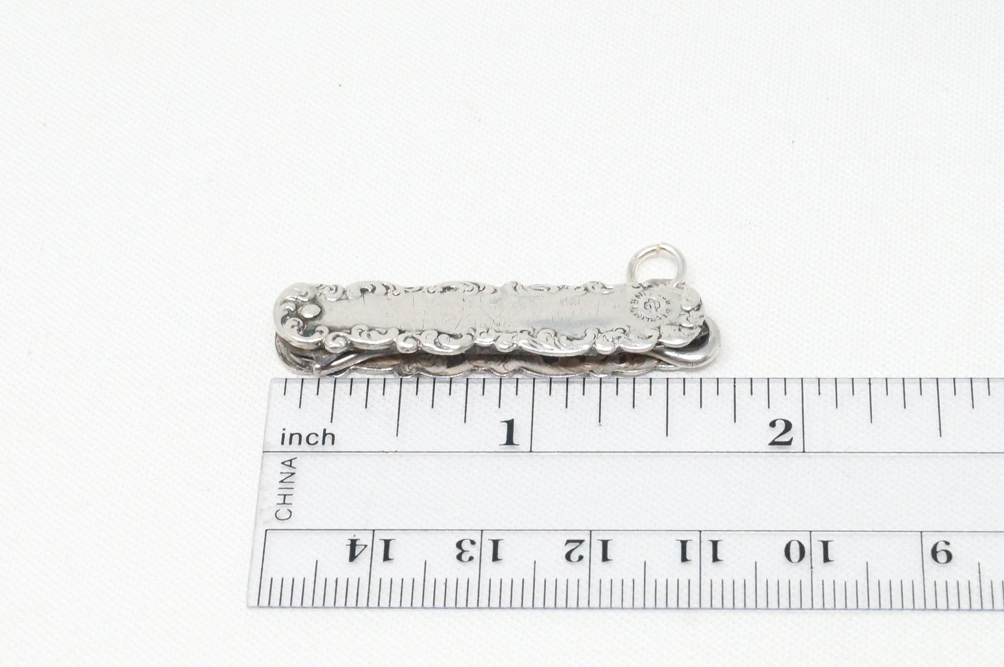 Rare Antique Sterling Silver Pocket Foldable Nail File