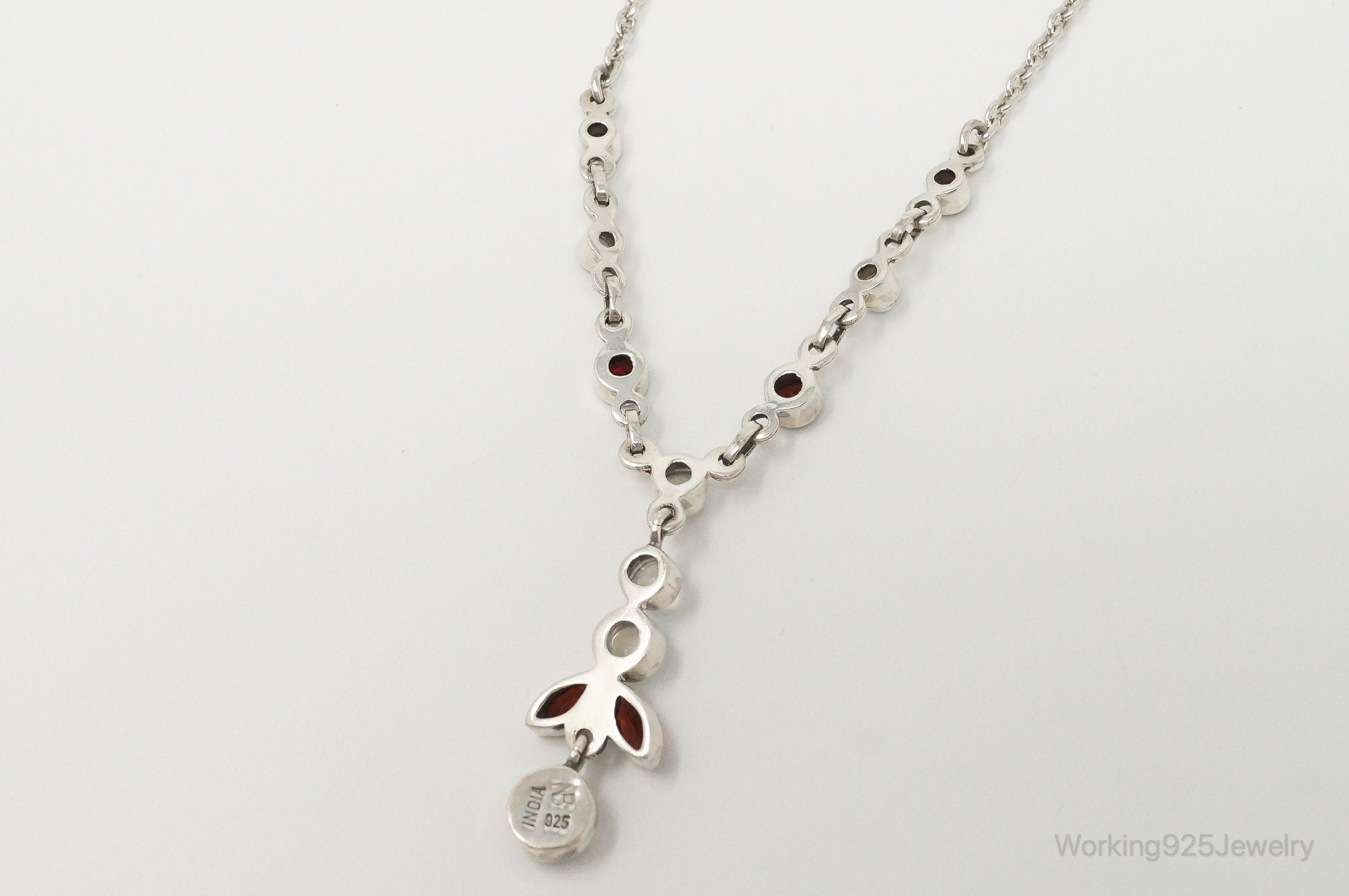 Designer Nicky Butler Moonstone Garnet Sterling Silver Necklace