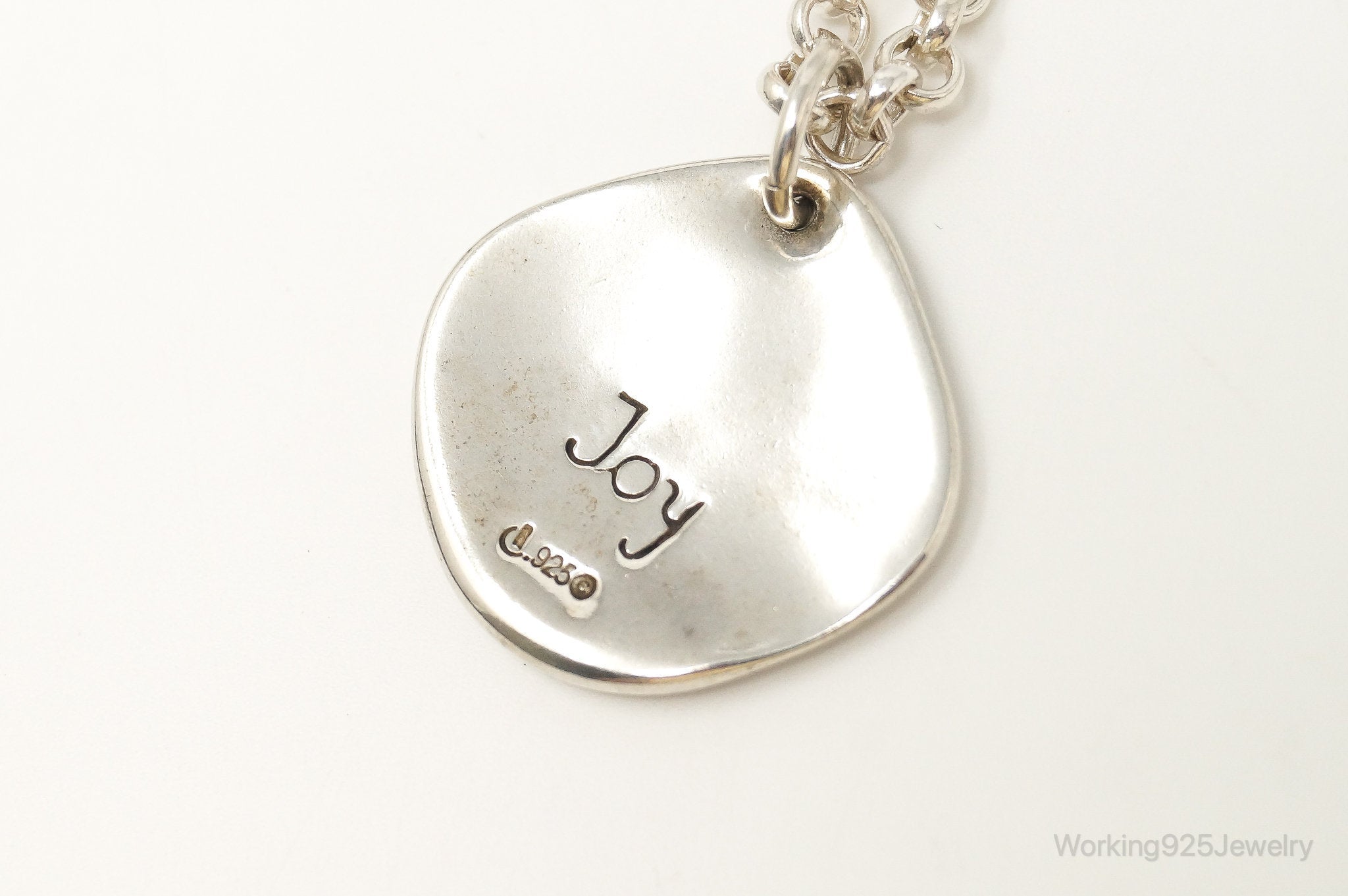 Designer Carolyn Pollack Relios Collection JOY Sterling Silver Necklace