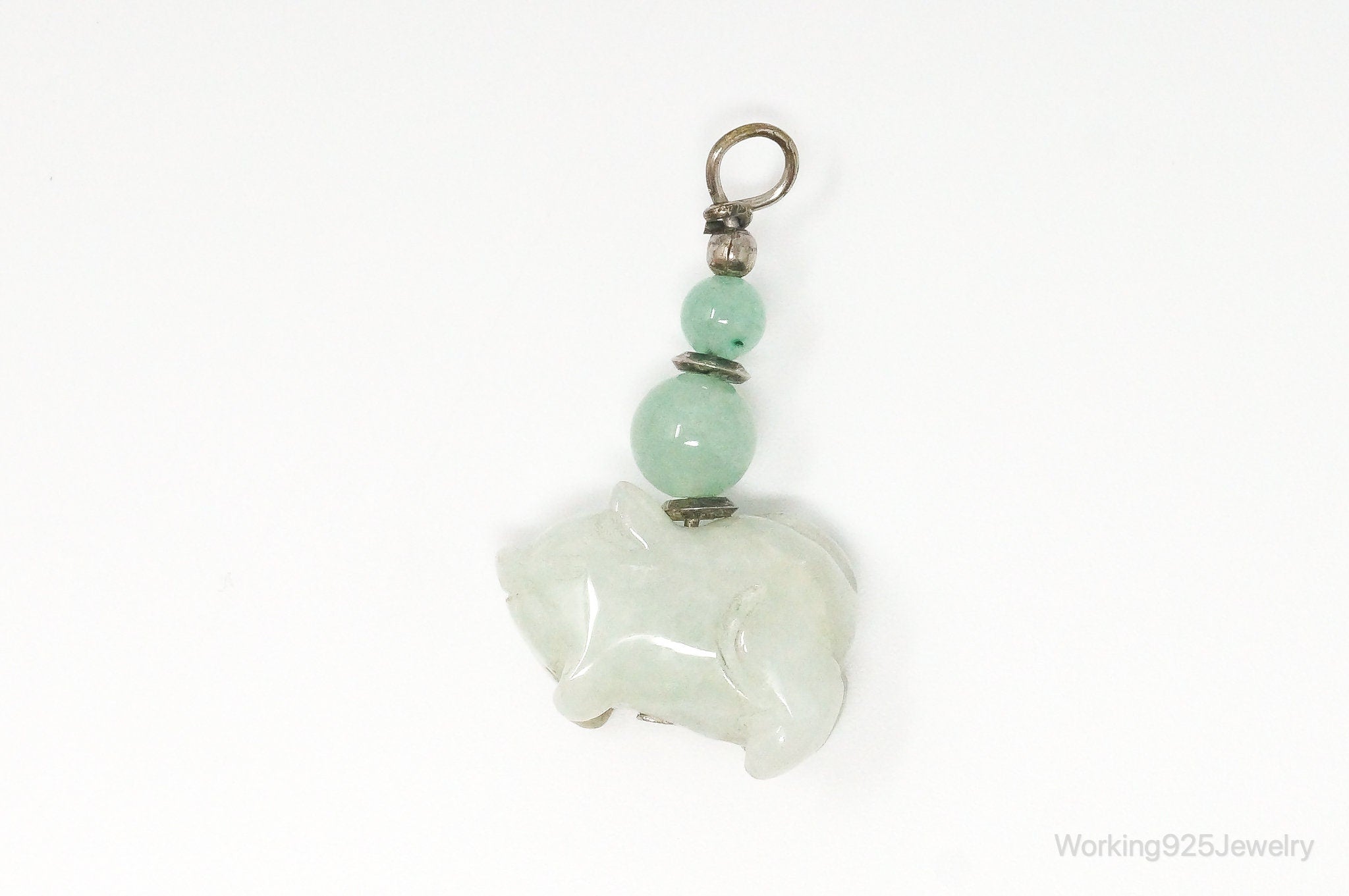 Vintage Carved Pig Jade Pendant