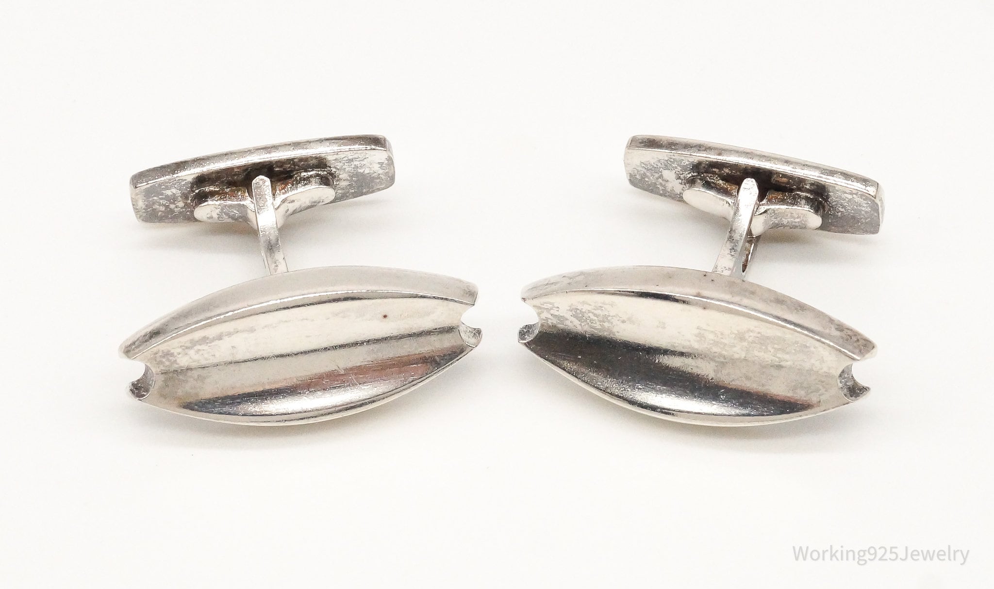 Vintage Denmark Modernist Warmind Sterling Silver Cufflinks