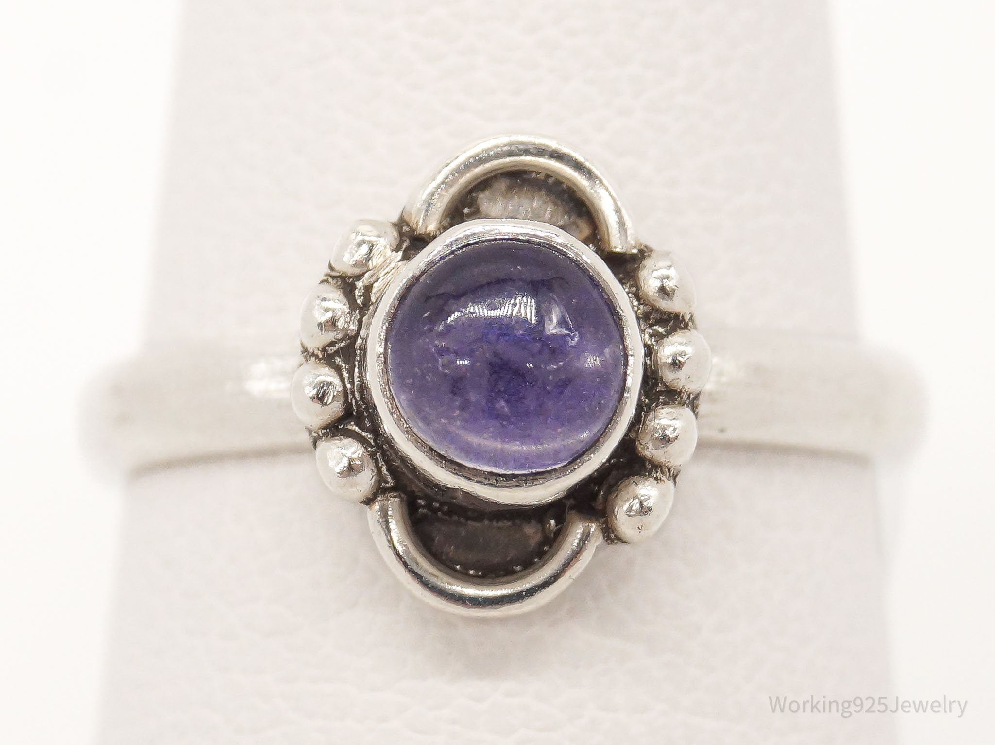 Vintage Amethyst Sterling Silver Ring - Size 5.75