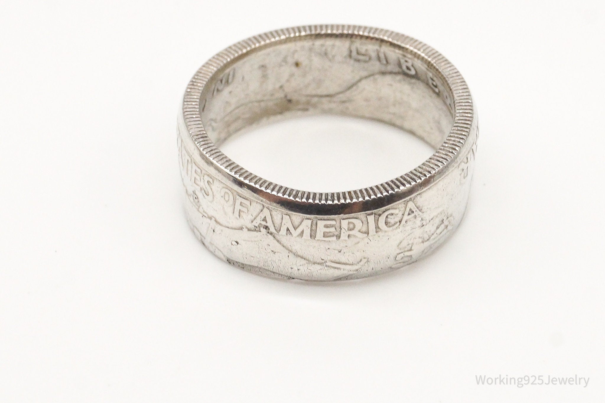 Vintage 1963 Half Dollar Silver Ring - Size 12