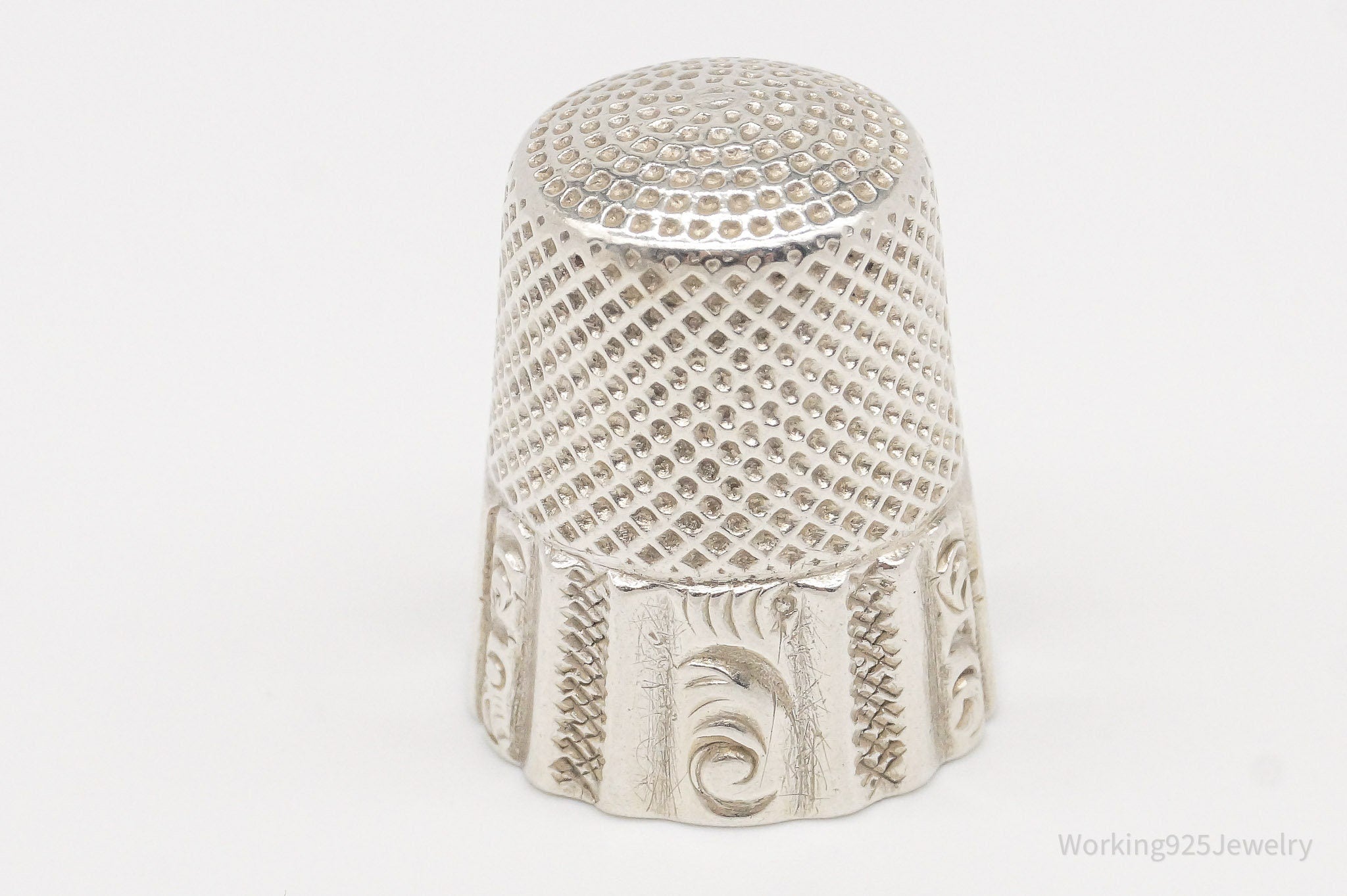 Antique Ketcham McDougall Sterling Silver Thimble Size 10