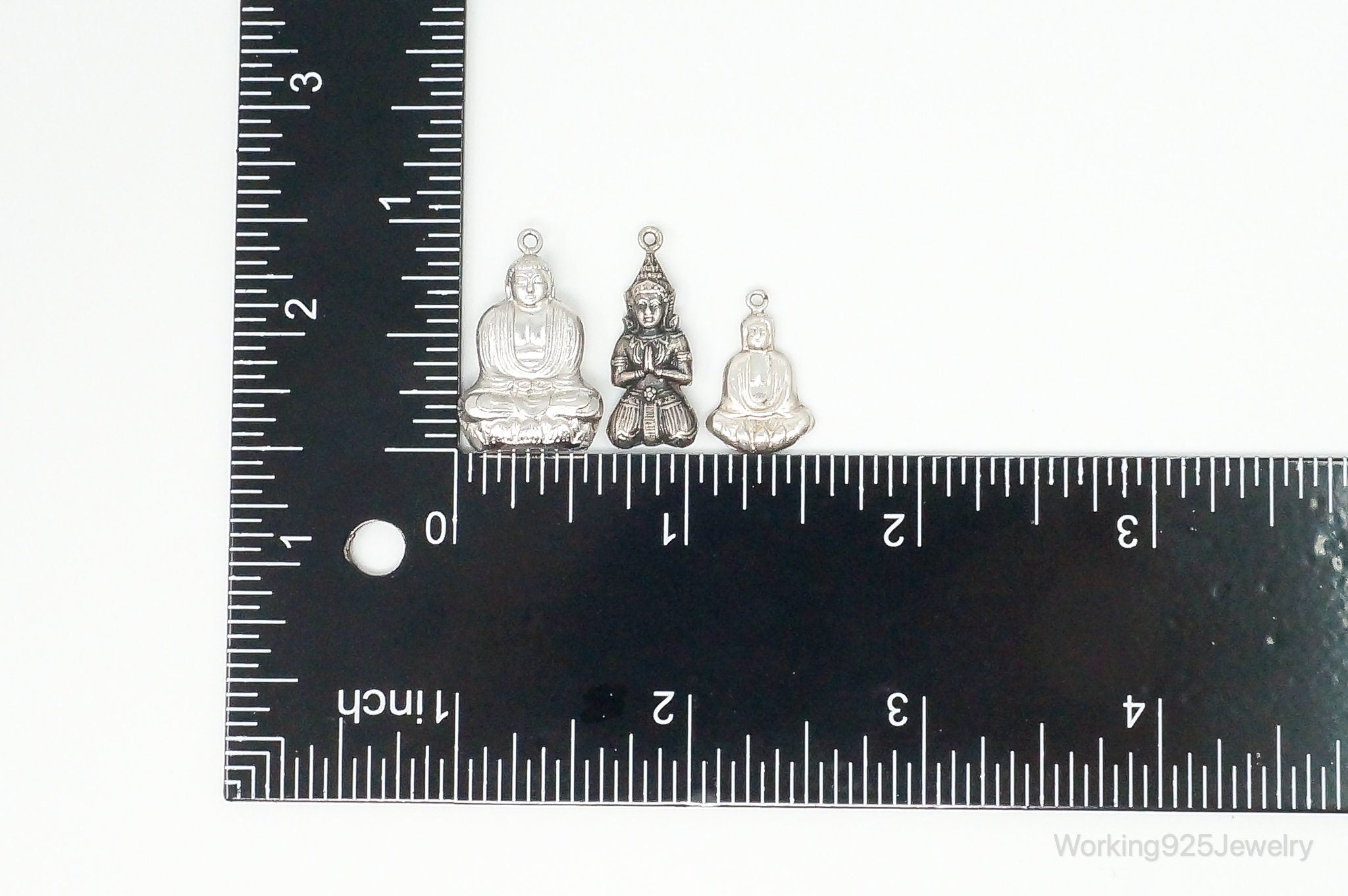 Vintage Buddha Sterling Silver Charms Lot