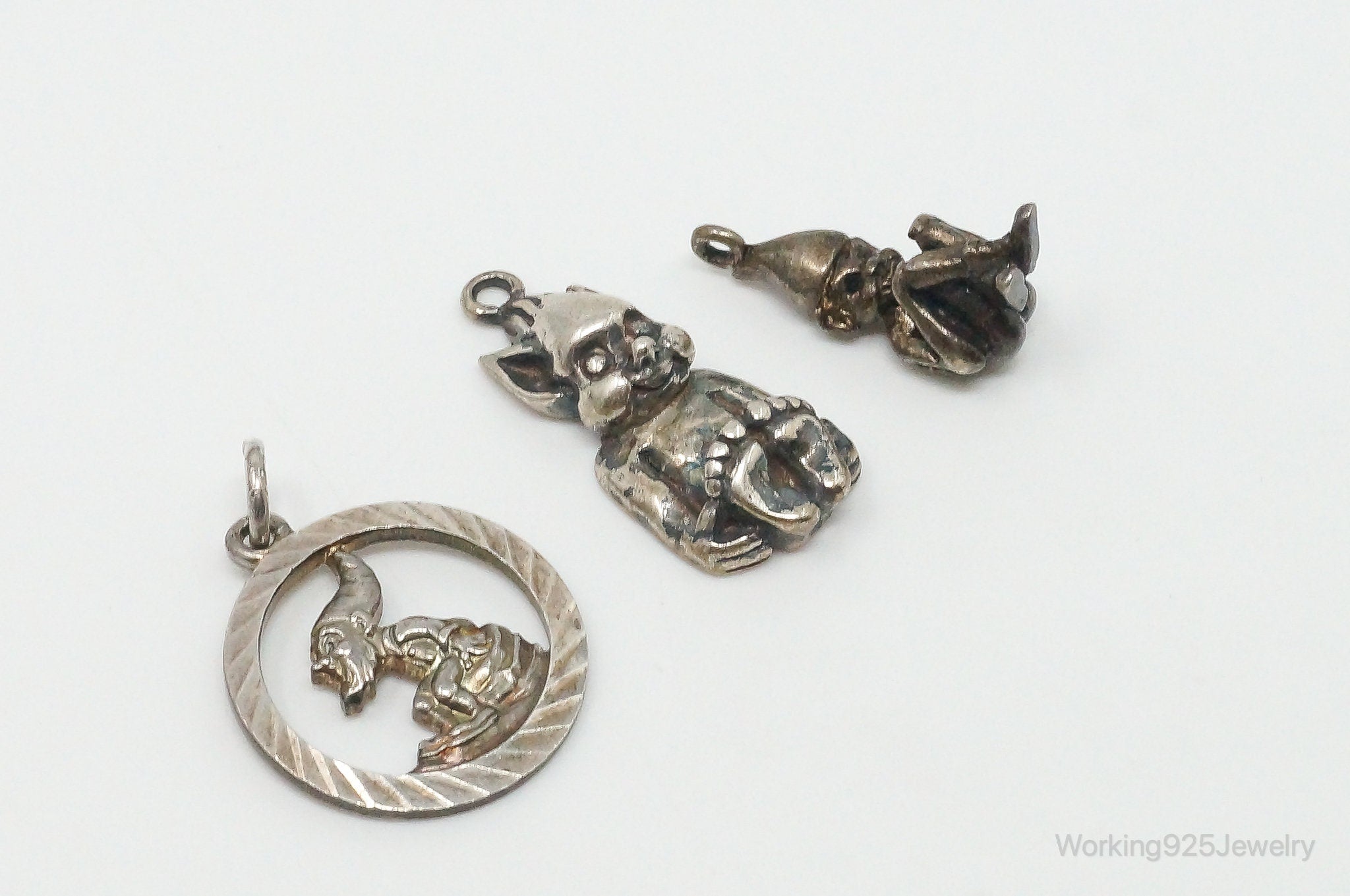 Vintage Gnomes Sterling Silver Charms Lot