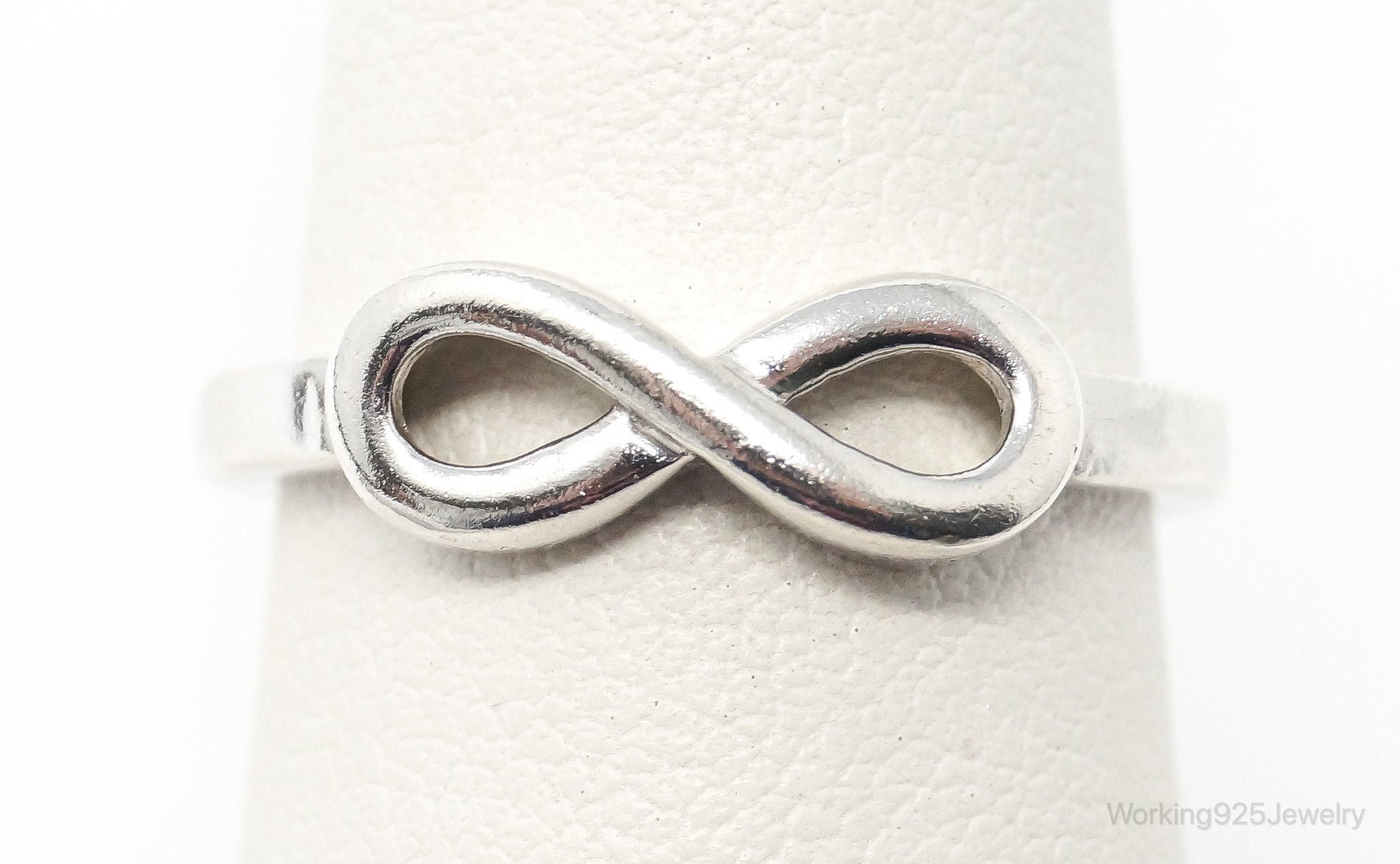 Vintage "I Love You" Infinity Sterling Silver Ring - SZ 7