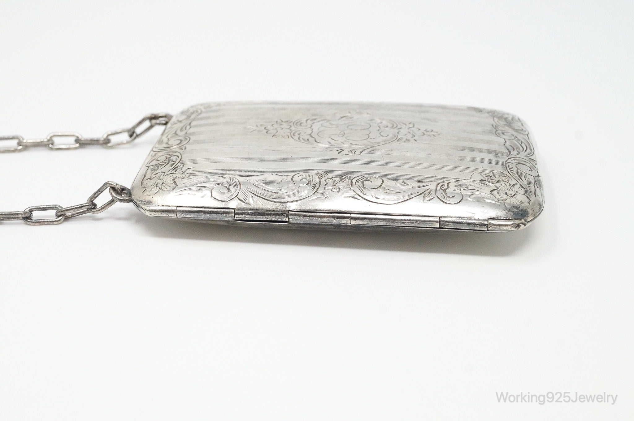 RARE Antique Clarence A. Vanderbilt Sterling Silver Coin Change Vanity Purse