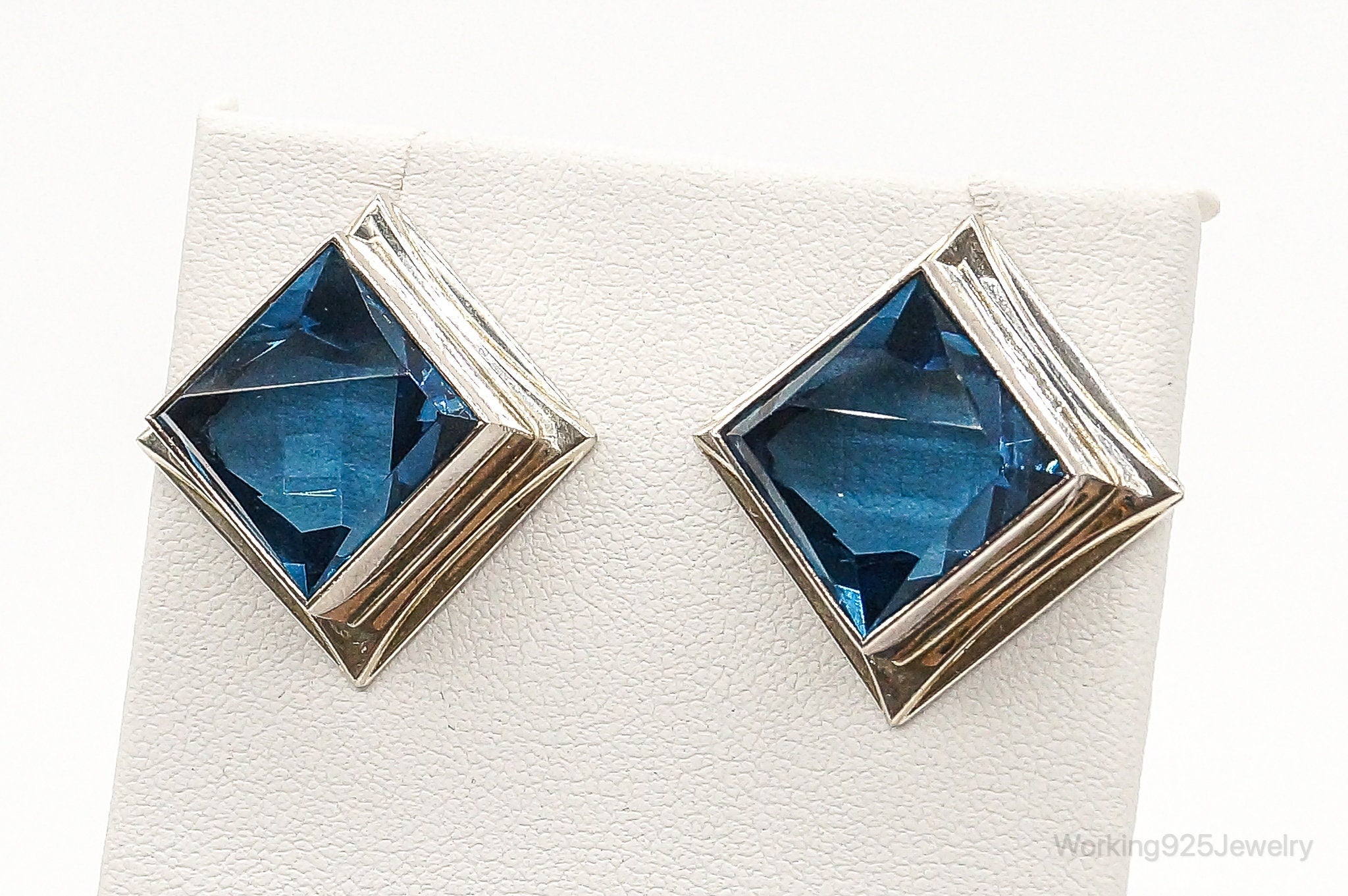 London Blue Topaz Sterling Silver Earrings