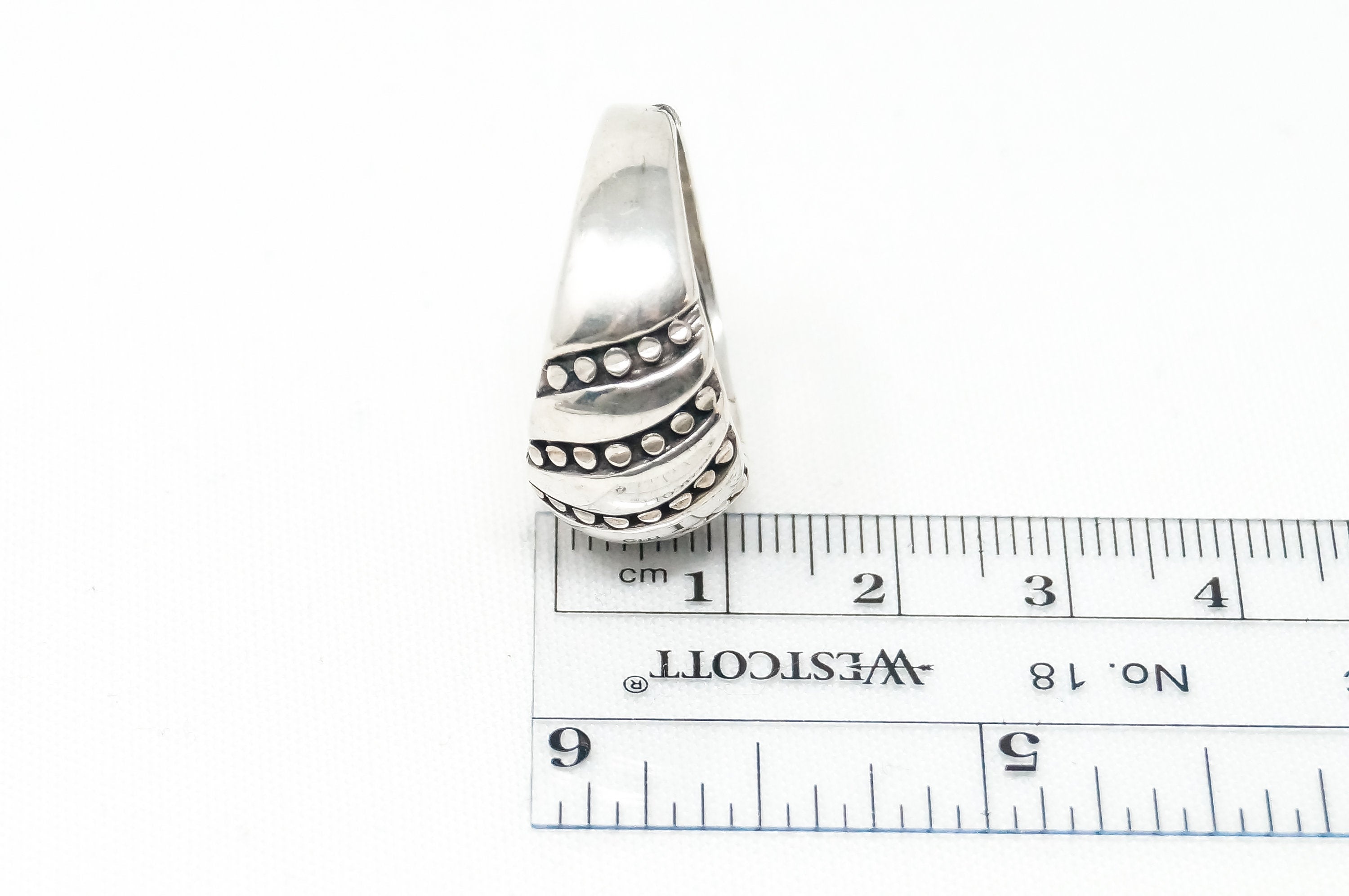 Vintage Designer Kabana KBN Art Deco Dome Style Sterling Silver Ring - Sz 8.75