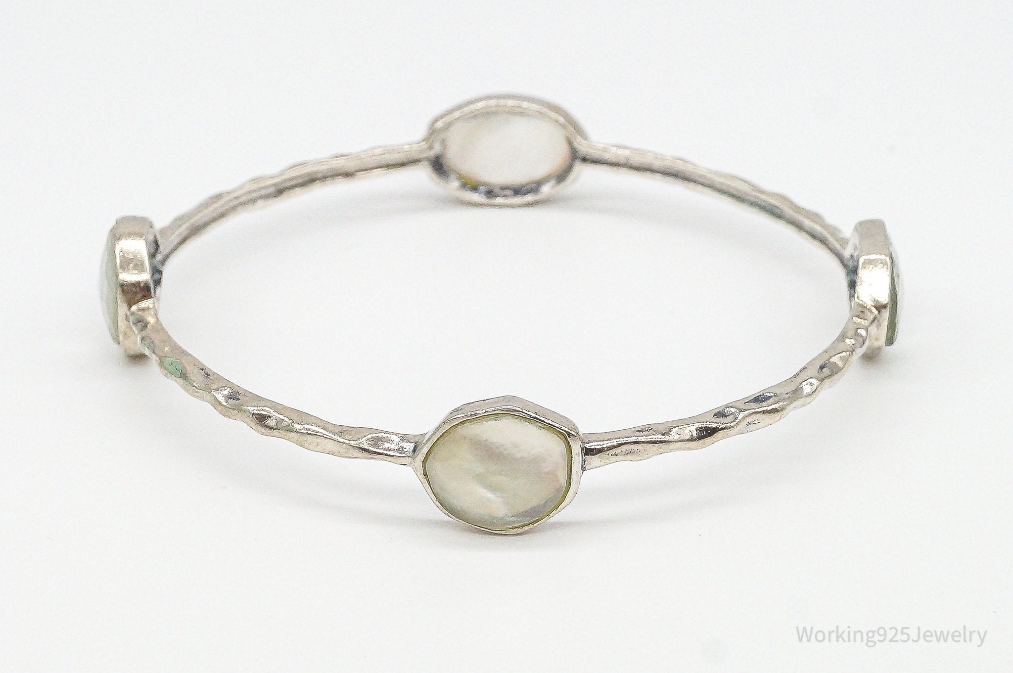 Designer Silpada Retired "Four Moons" Mother Of Pearl Sterling Silver Bracelet