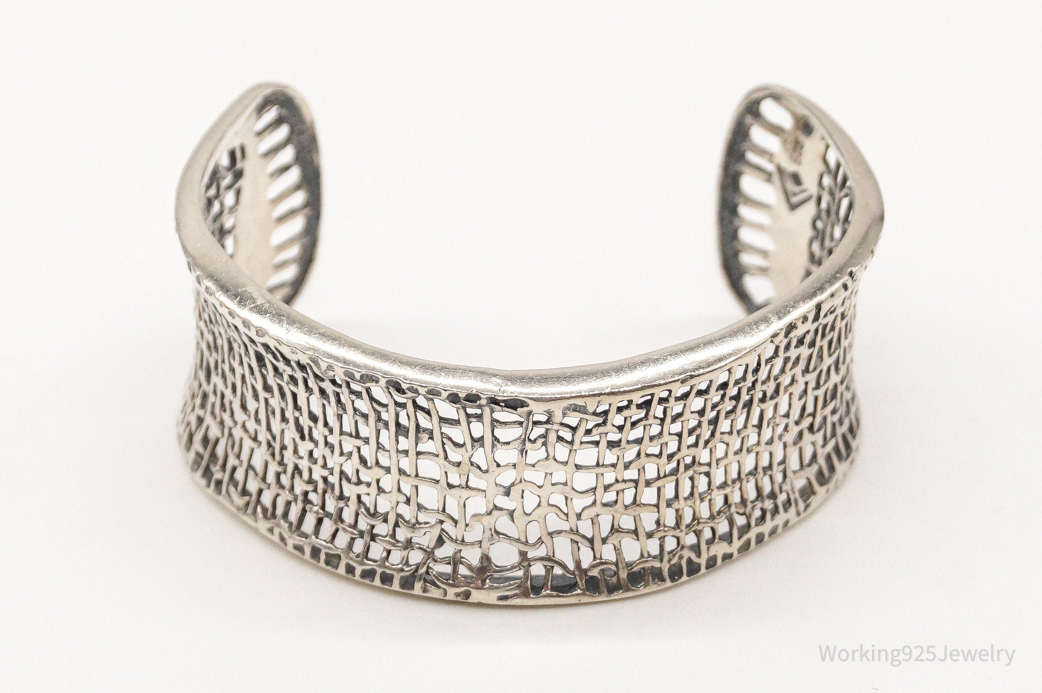 Designer Silpada Retired Mesh Sterling Silver Bracelet