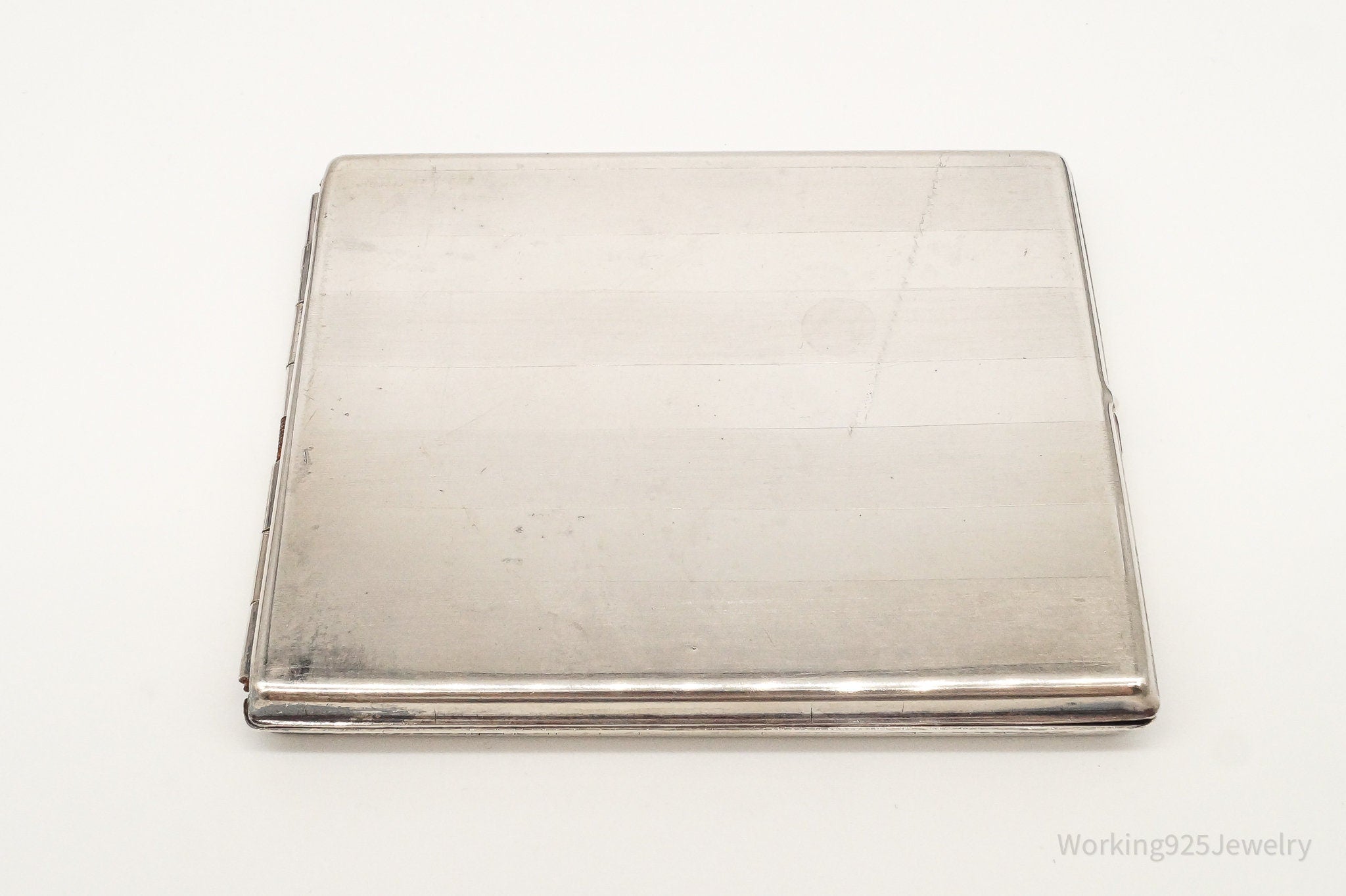 RARE Antique CCLCC Etched Sterling Silver Cigarette Card Case