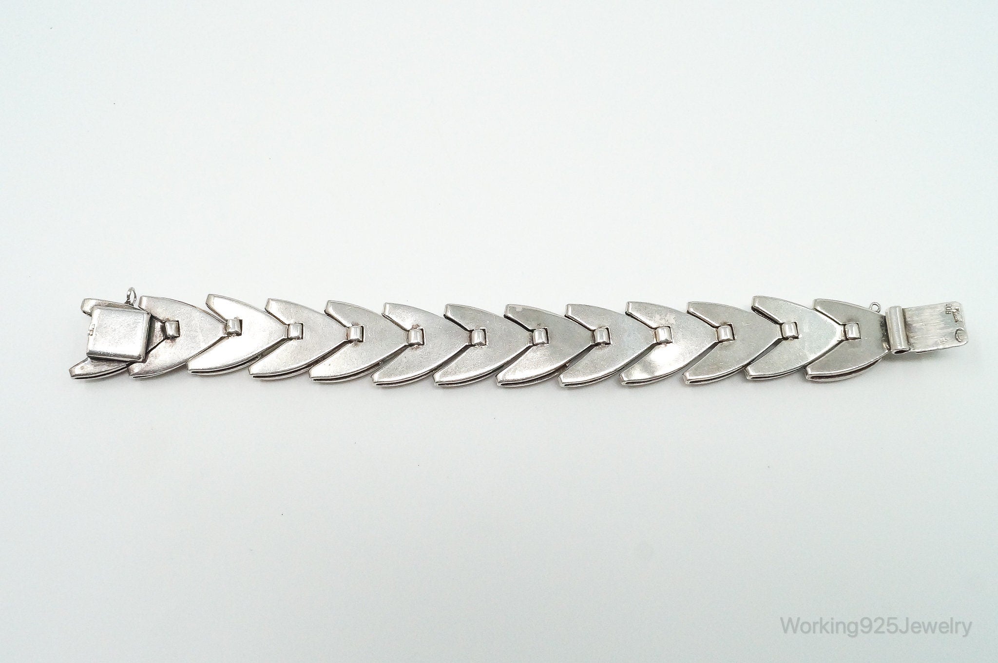 Vintage Designer LBP Modernist 800 Silver Bracelet