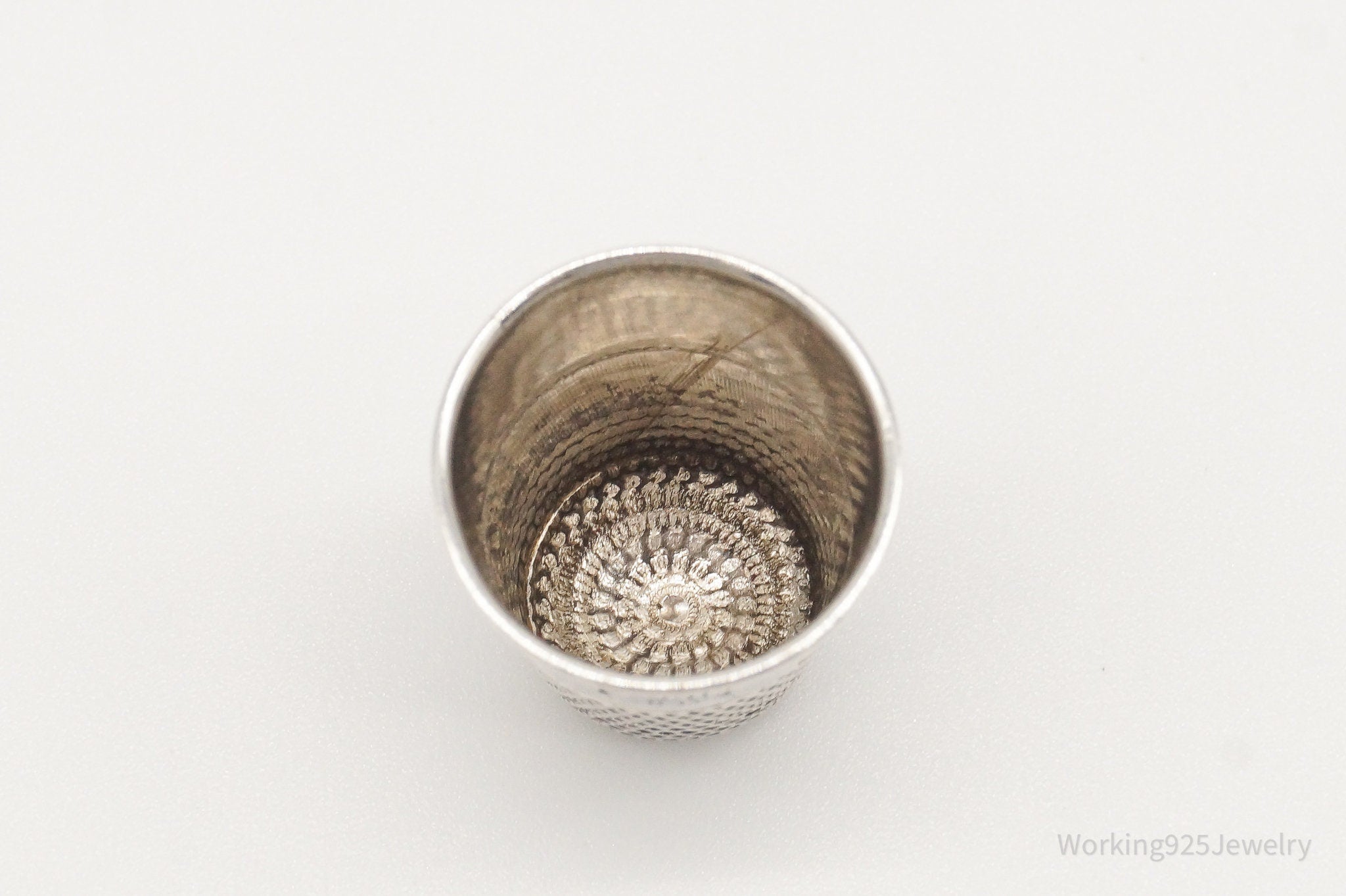 Antique Dome Sterling Silver Thimble Size 7