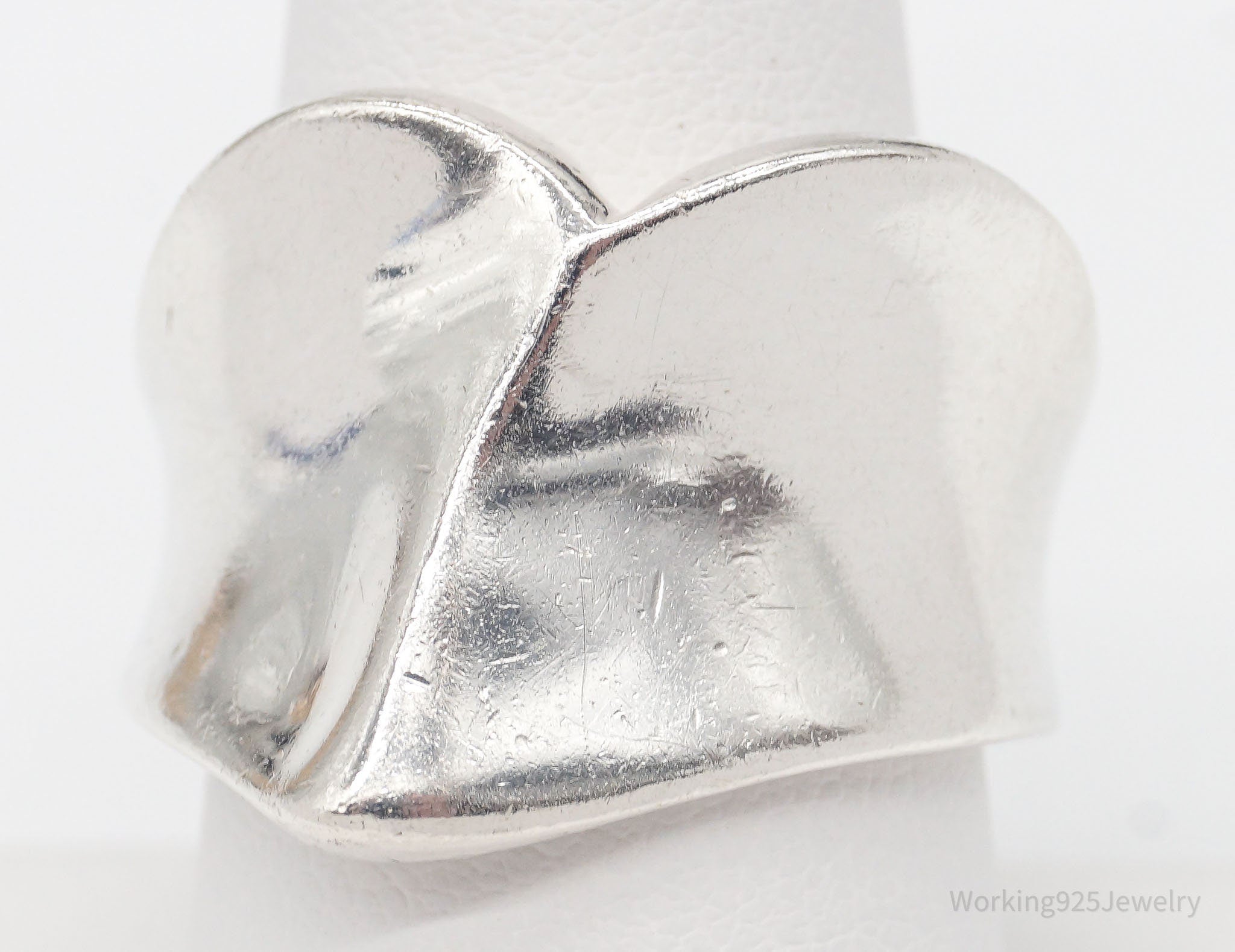 Vintage Designer RLM Studio "Forgive" Sterling Silver Ring - Size 8.75