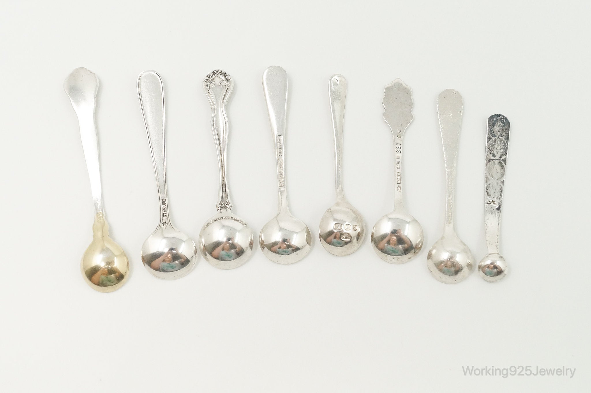 Rare Antique Multi Designers Silver Spoons Set