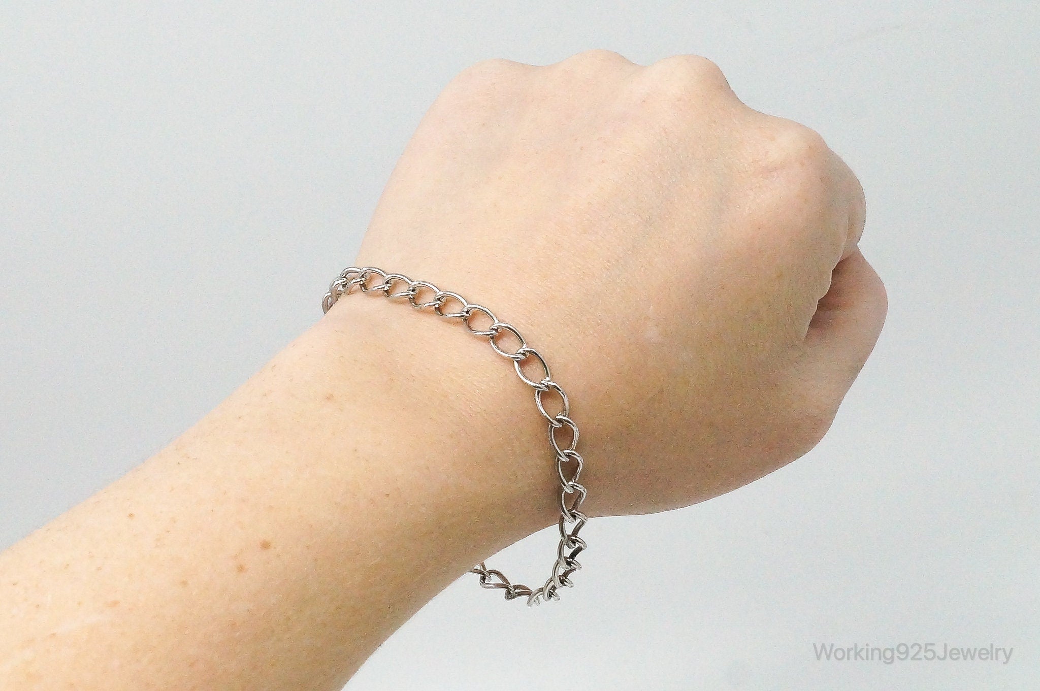 Antique Sterling Silver Chain Bracelet