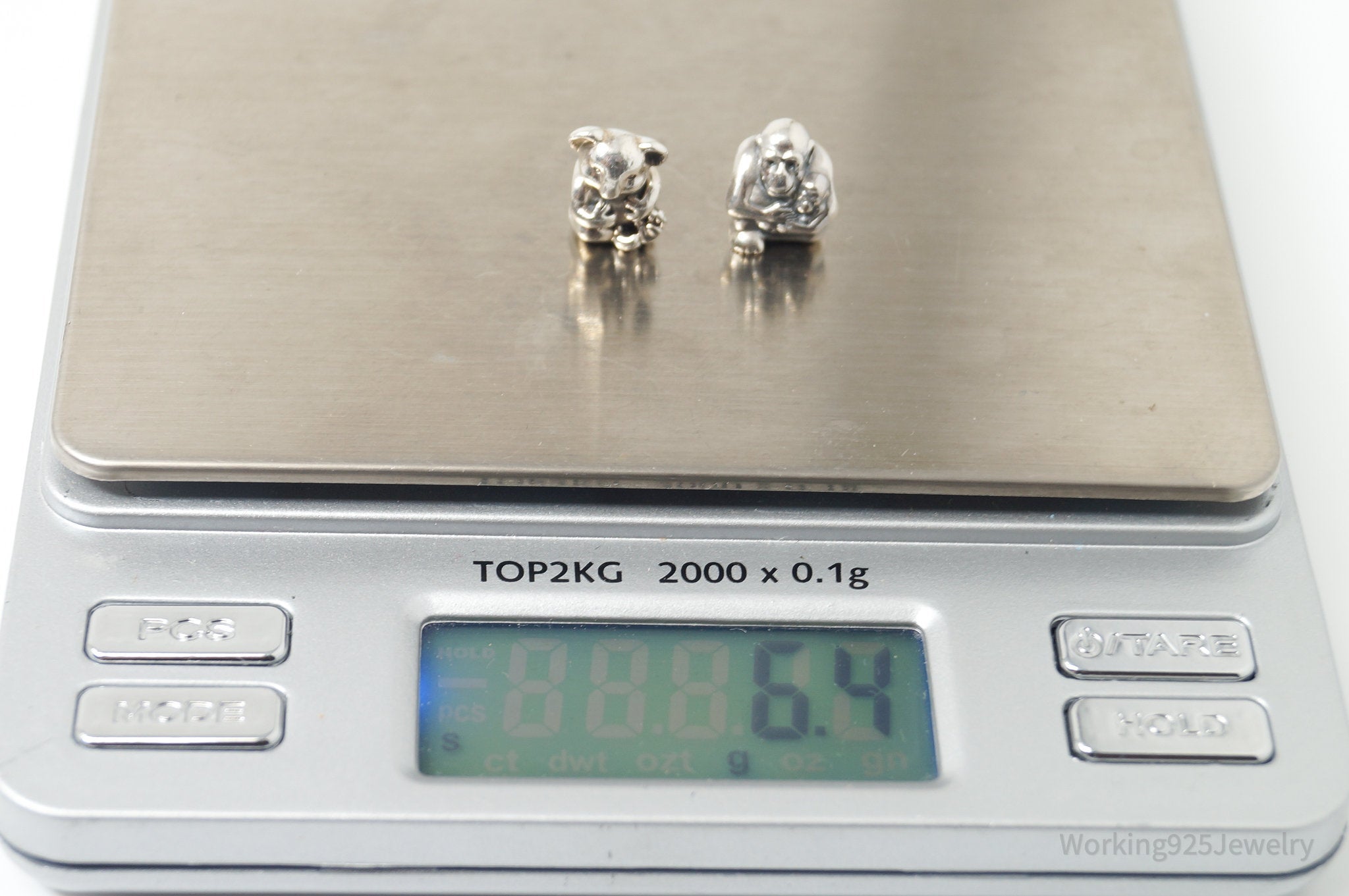 Authentic Pandora ALE RARE Mother Chimp & Koala Sterling Silver Charms Set