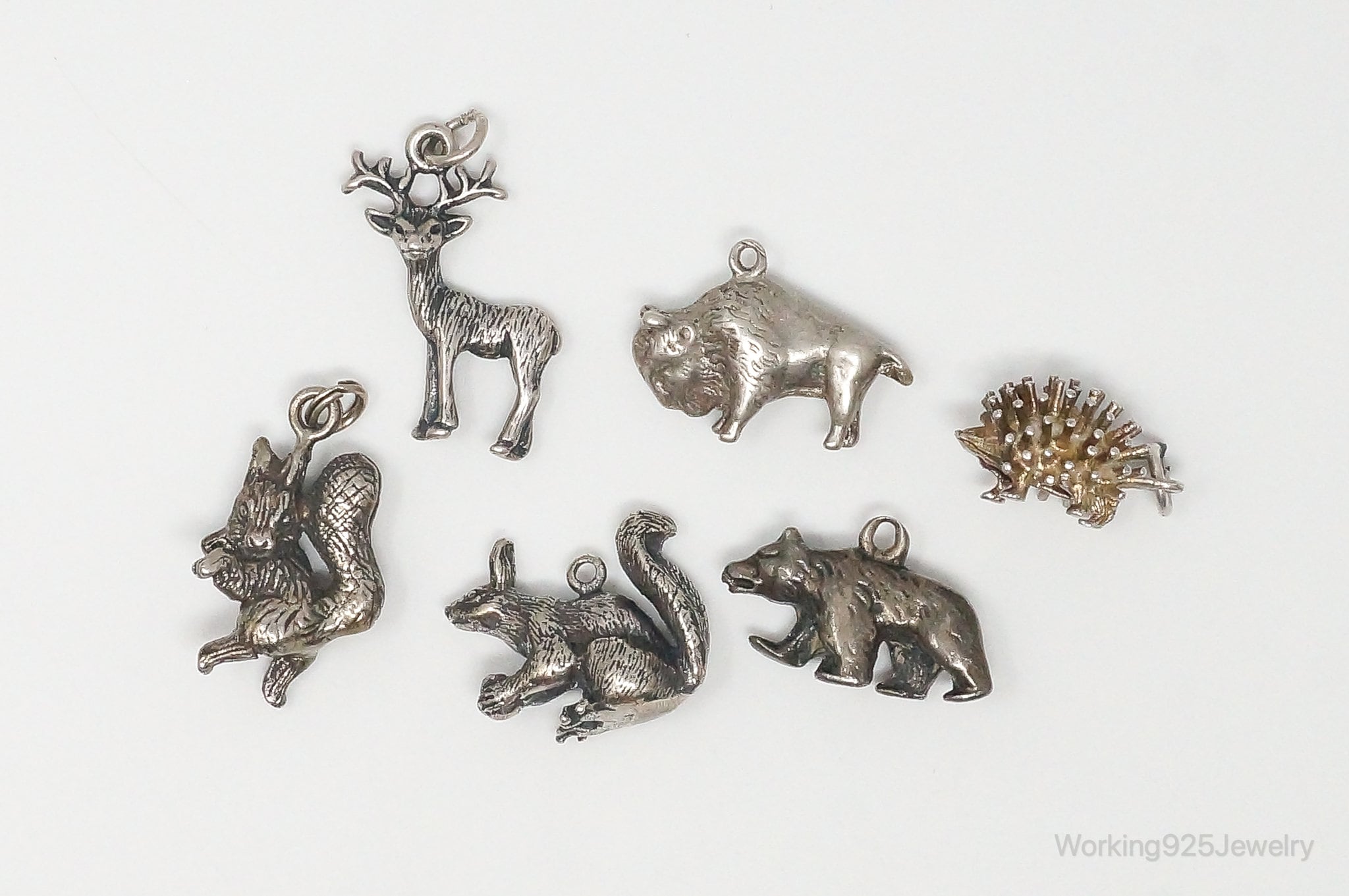 Vintage Antique Wildlife Wilderness Sterling Silver Charms Lot