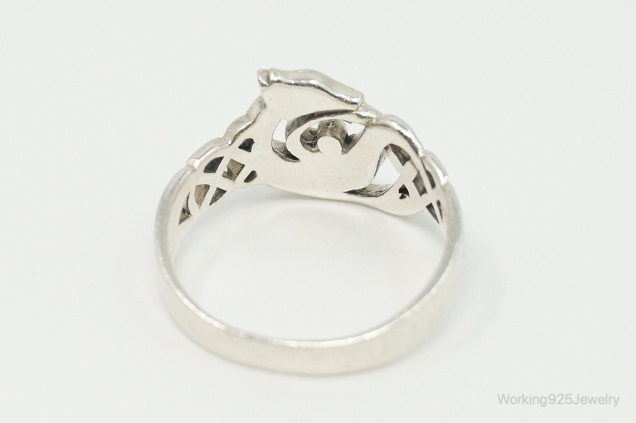 Vintage Dragon Celtic Knot Sterling Silver Ring - Size 10