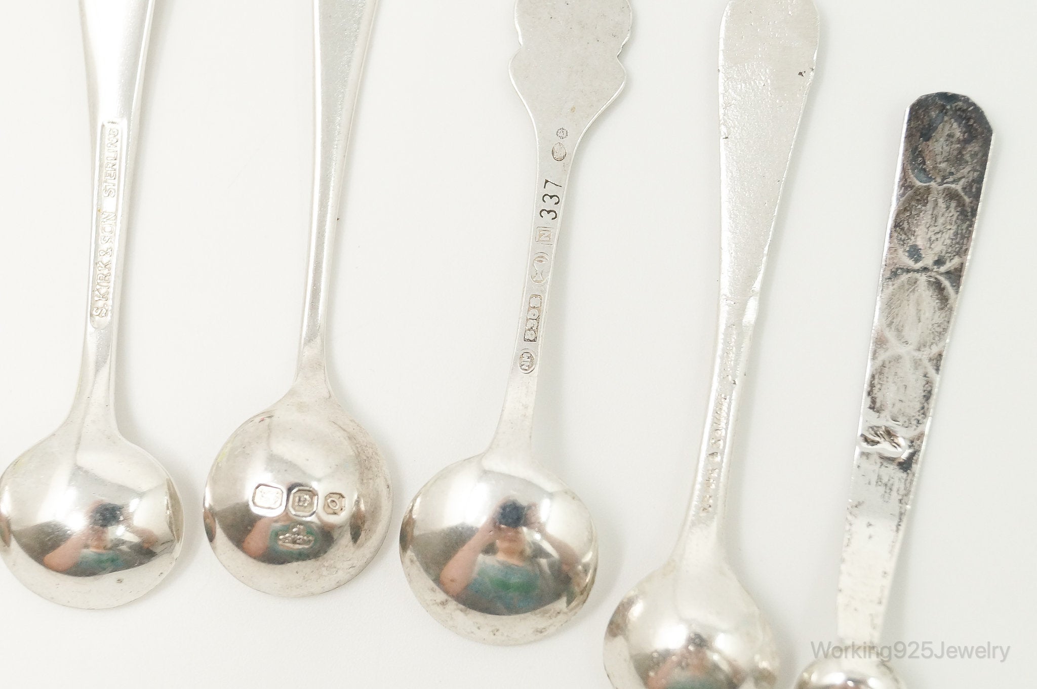 Rare Antique Multi Designers Silver Spoons Set