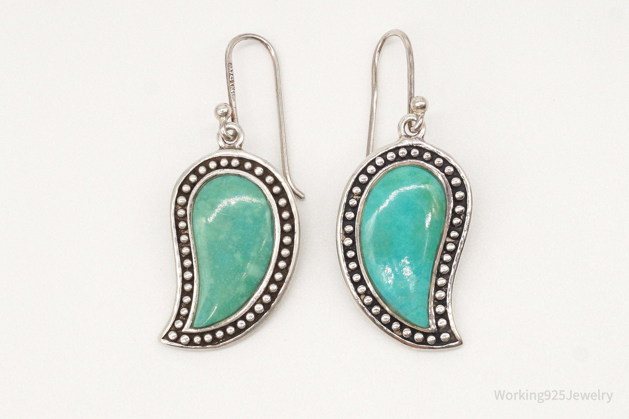 Designer SX Turquoise Sterling Silver Earrings