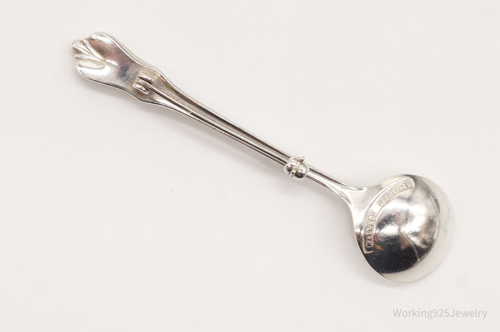 Antique Wallace Sterling Silver Spoon Brooch Pin