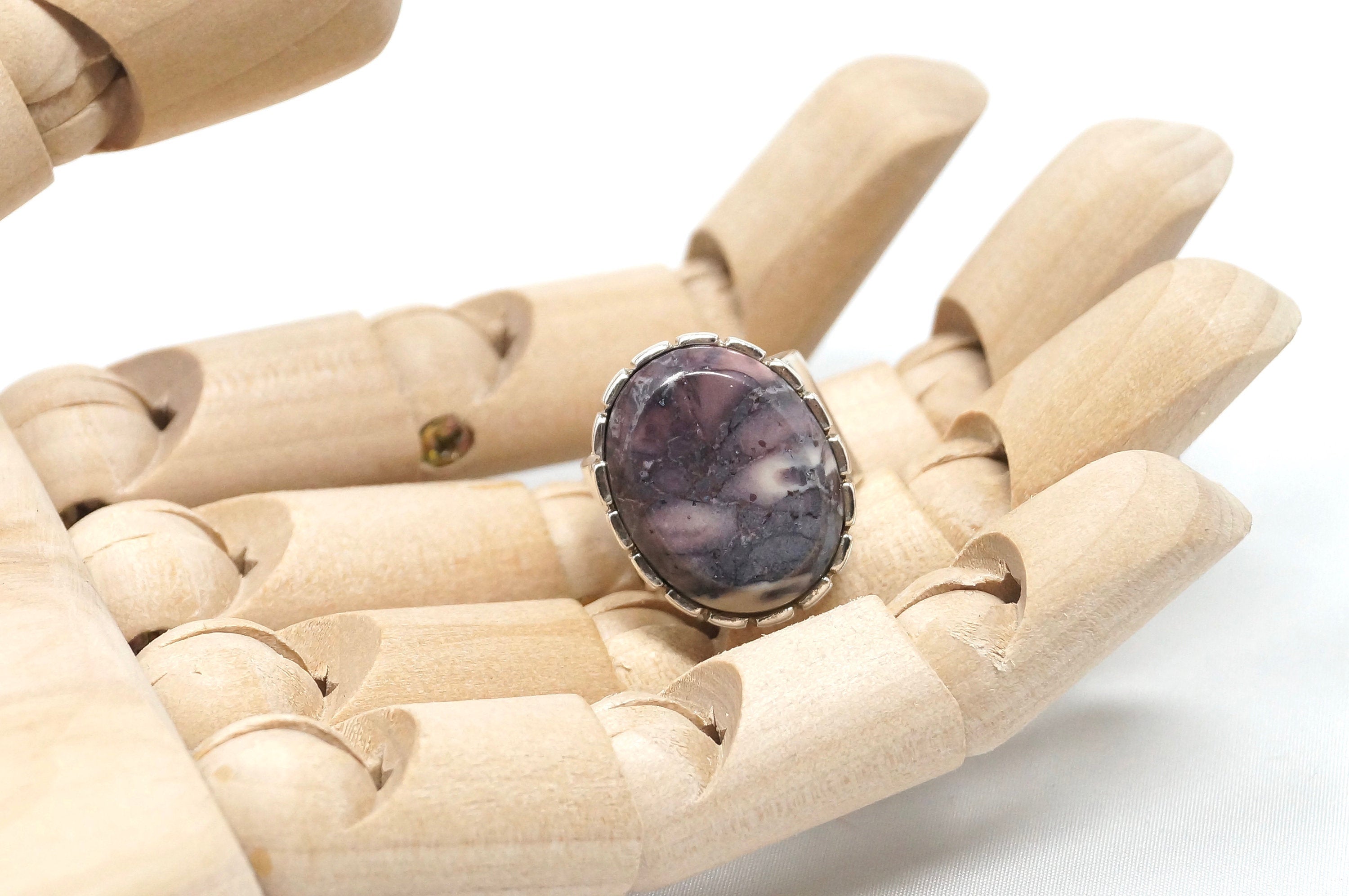 DTR Desert Rose Trading Co Purple Jasper Sterling Silver Ring Size 5.5