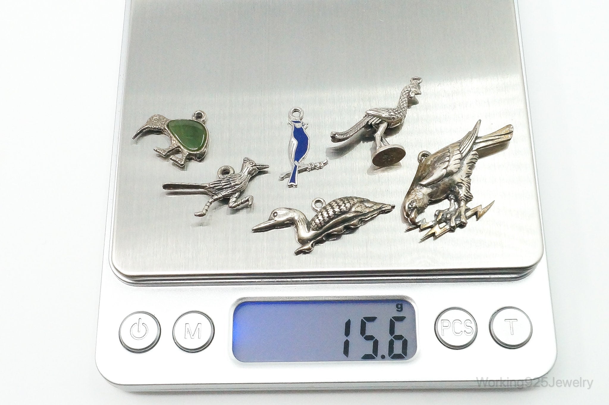 Antique Vintage Birds Sterling Silver Charms Lot