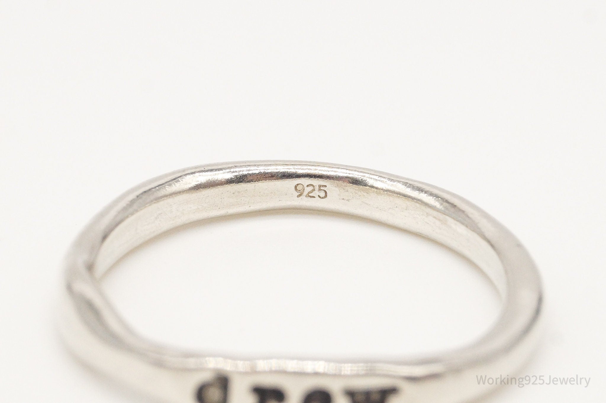 Vintage "Drew" Name Sterling Silver Ring - Size 10.75