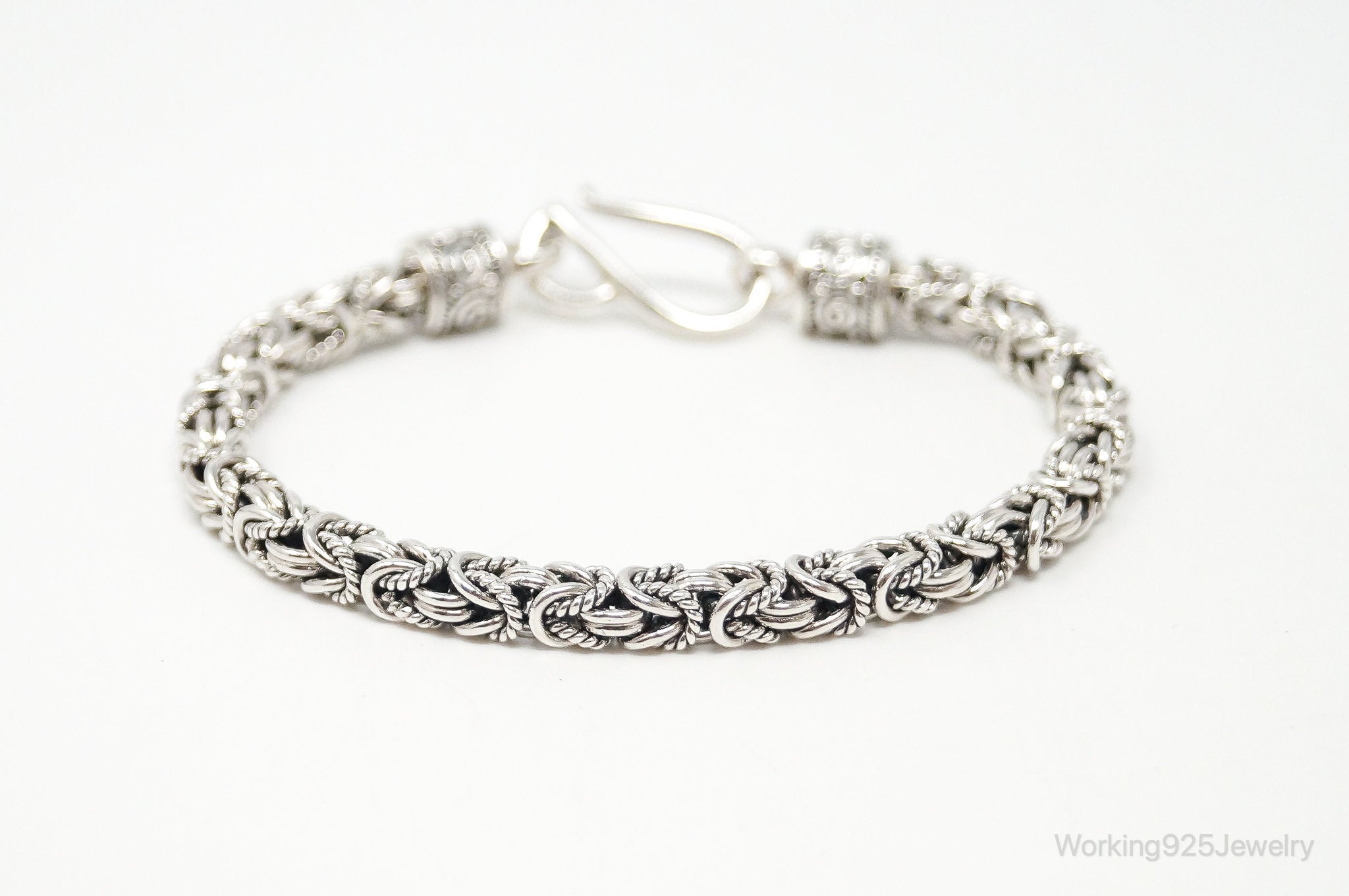 Designer BA Suarti Byzantine Chain Balinese Sterling Silver Bracelet