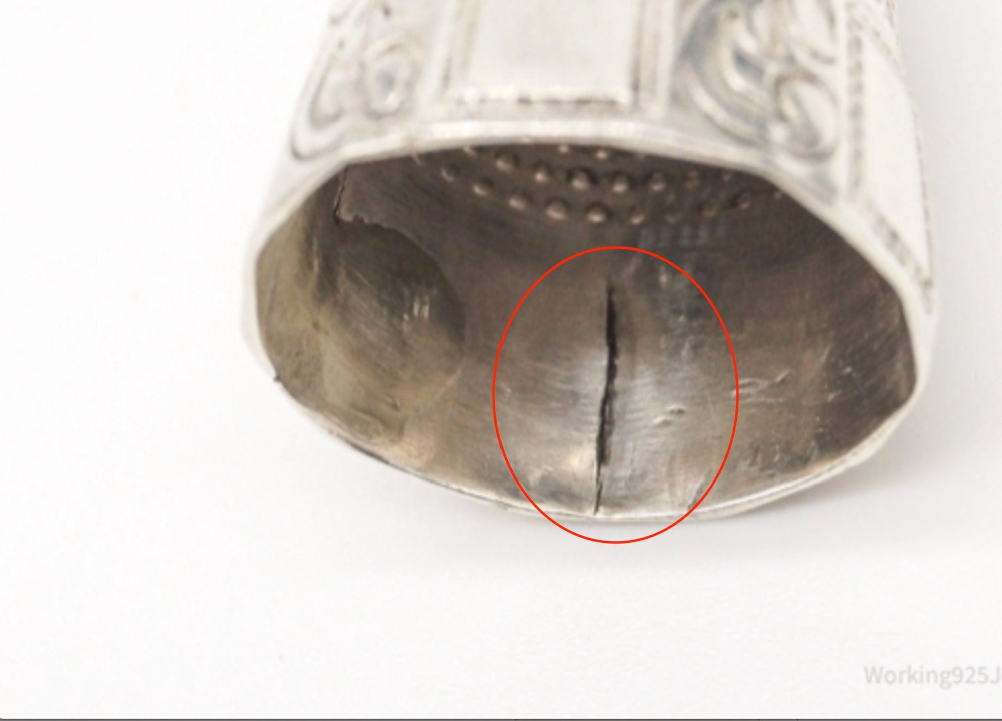 Victorian Antique Sterling Silver Thimble