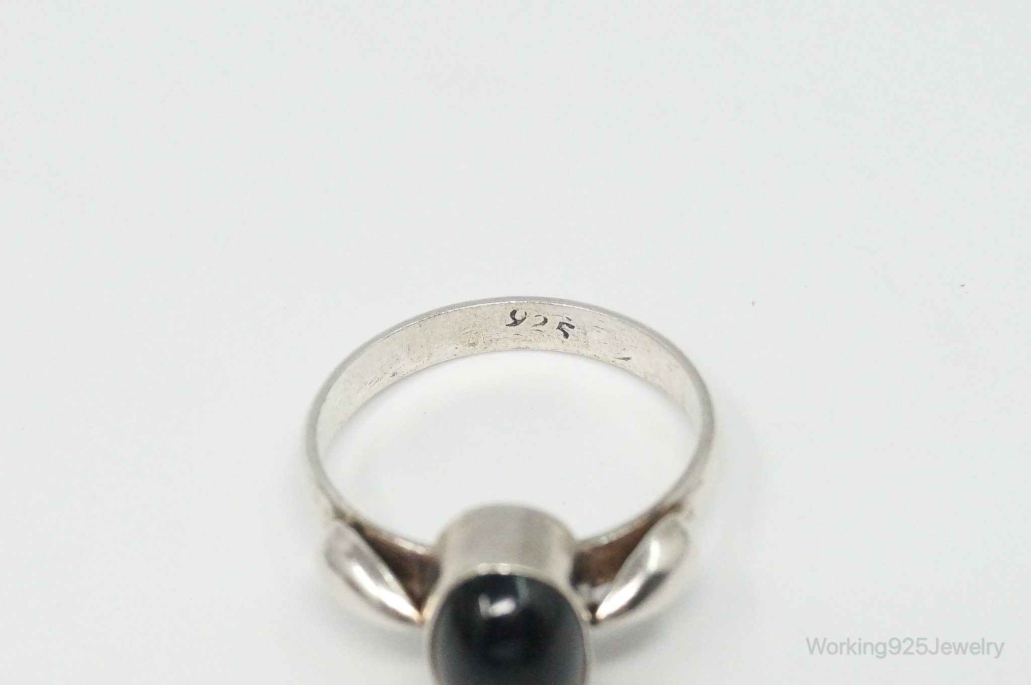 Vintage Black Star Diopside Sterling Silver Ring - Size 9.75