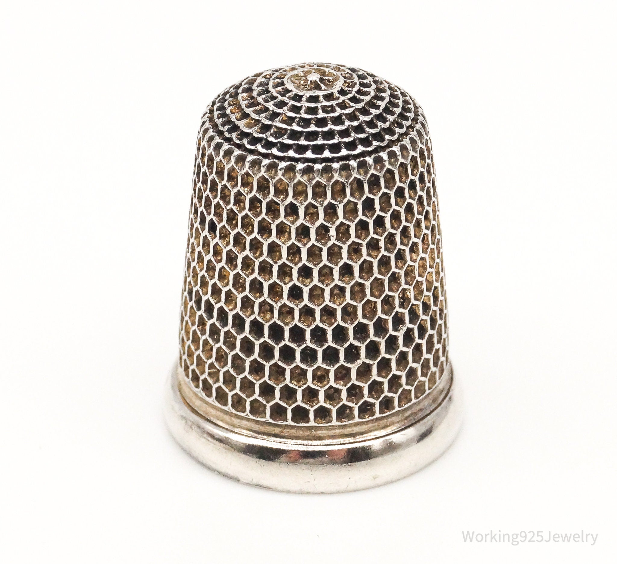 Antique Simons Bros & Co Dome Sterling Silver Thimble