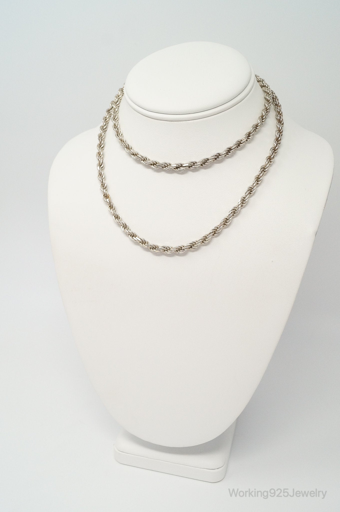 Vintage Byzantine Chain Balinese Sterling Silver Necklace