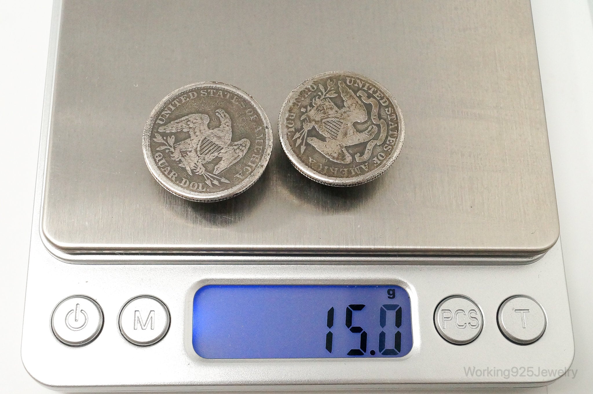 Antique Seated Liberty Coins Silver Cufflinks