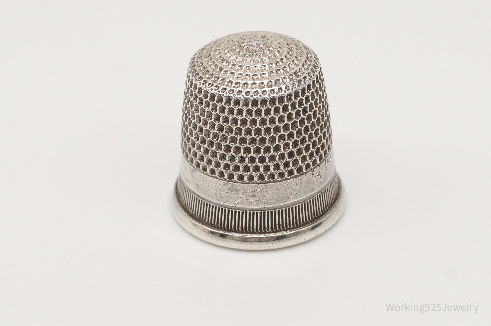 Antique Simons Bros & Co Dome Sterling Silver Thimble