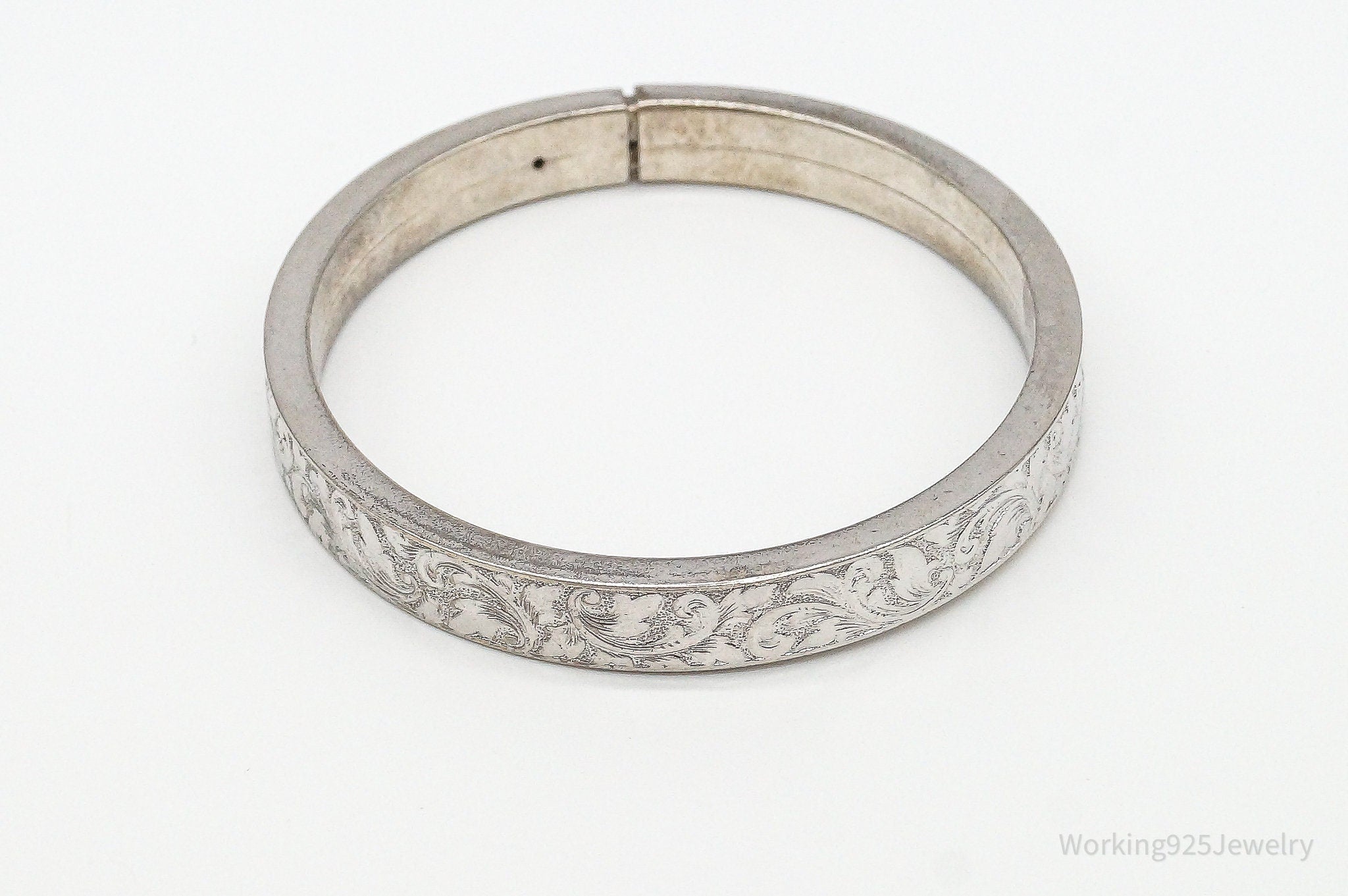 Antique Art Nouveau Pattern 835 Silver Bracelet