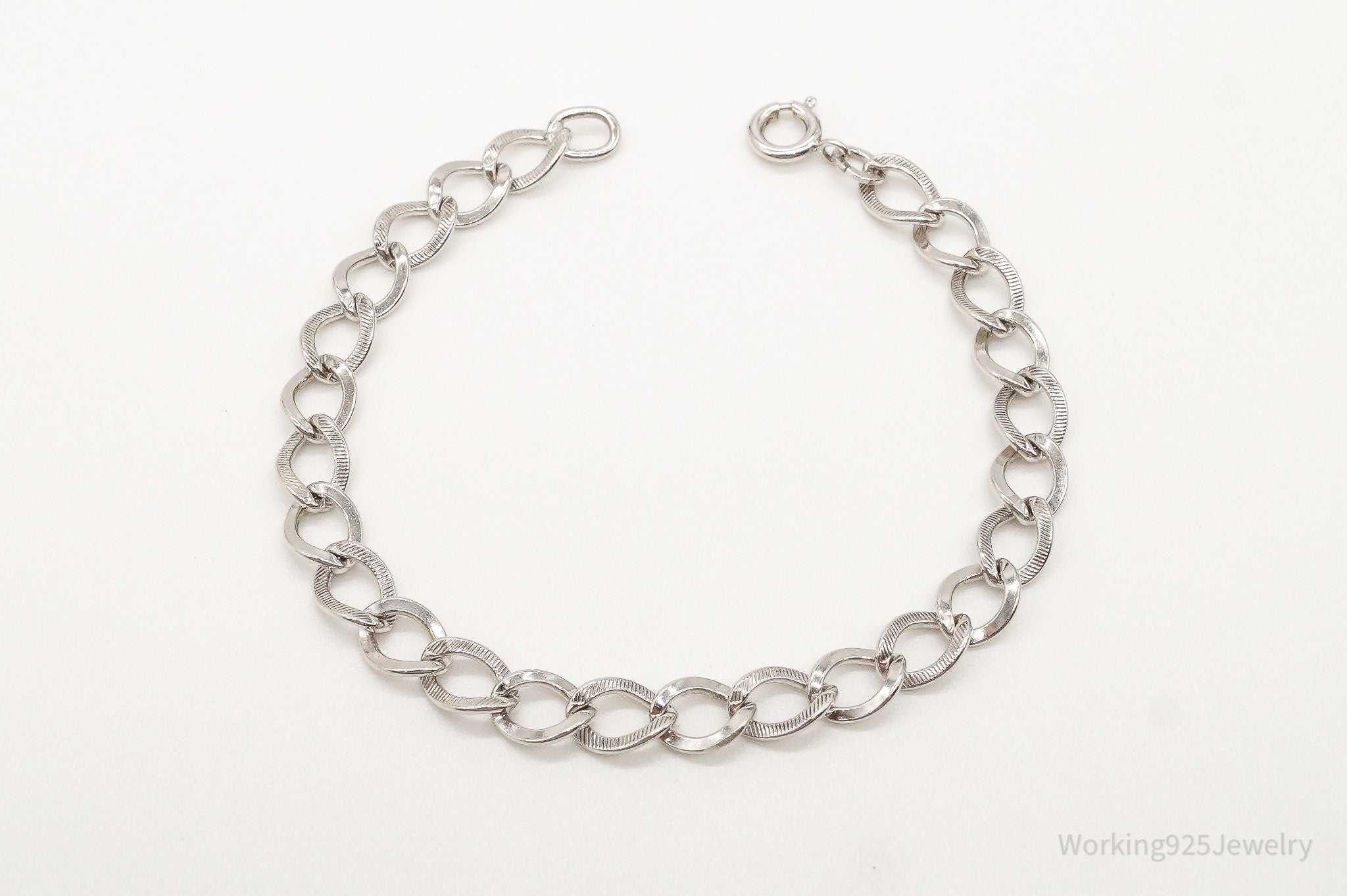 Antique JB Sterling Silver Chainlink Bracelet