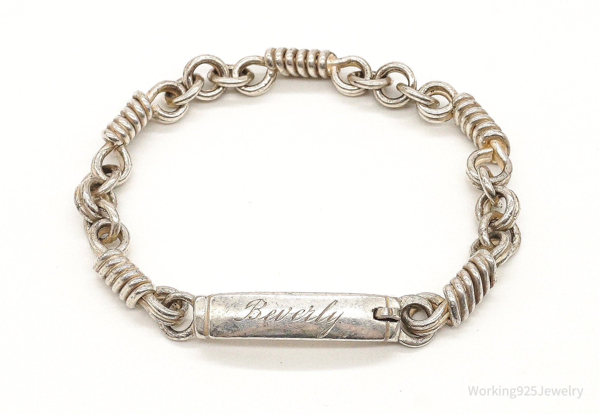 Rare Vintage WILLIAM SPRATLING ID Tag Silver Bracelet