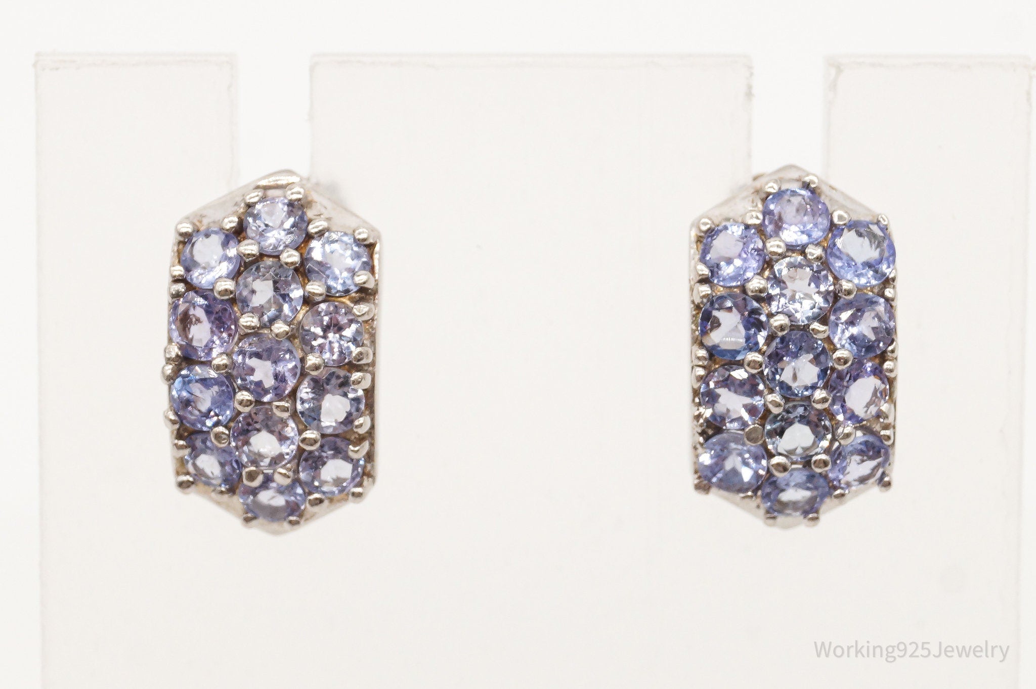 Vintage Iolite Sterling Silver Earrings