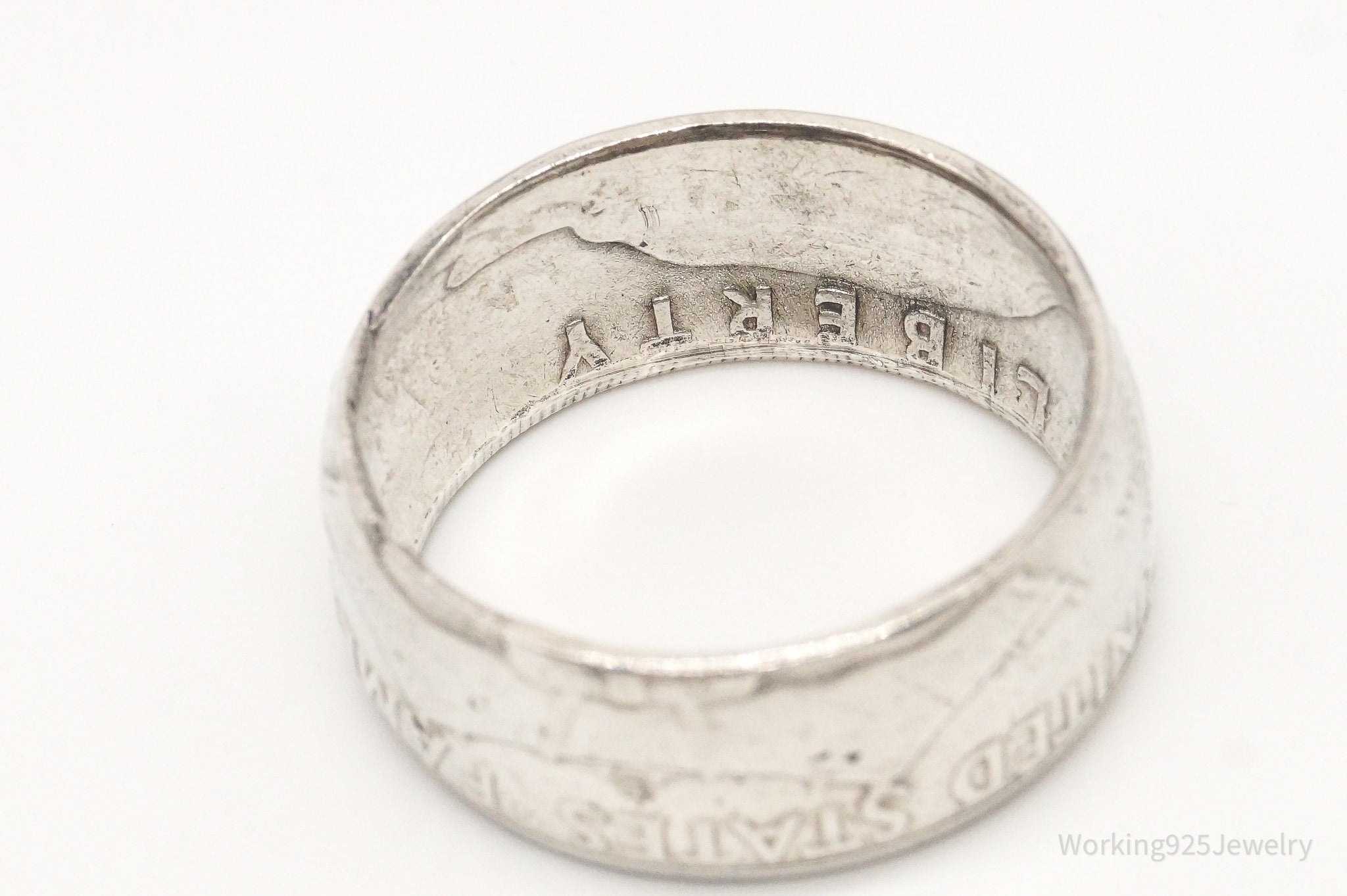 Vintage 1963 Half Dollar Silver Ring - Size 12