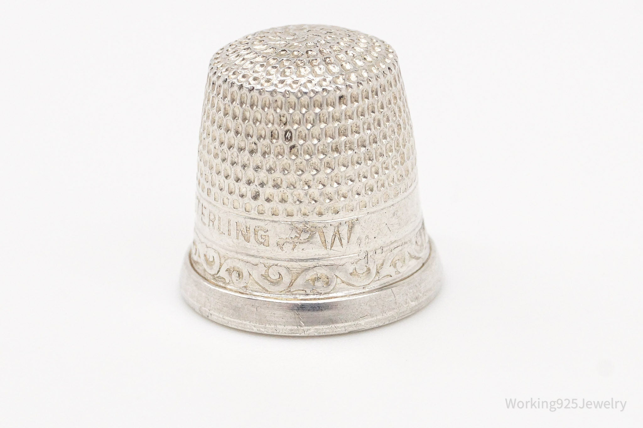 Victorian Antique Sterling Silver Thimble