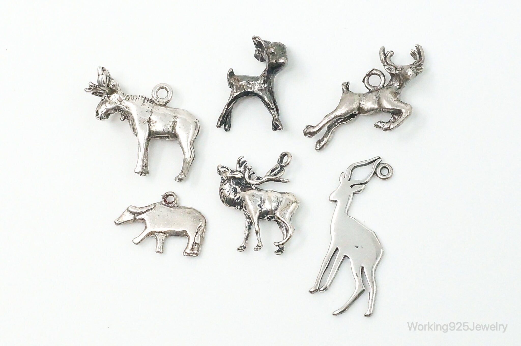 Vintage Antique Wildlife Wilderness Sterling Silver Charms Lot