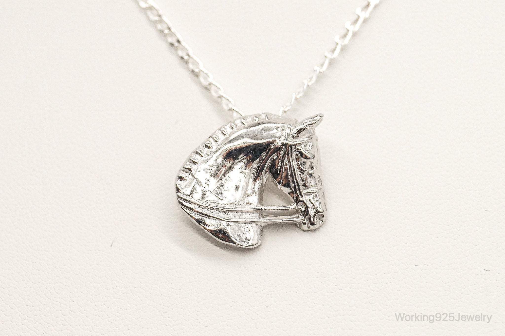 Vintage Horse Lover Sterling Silver Necklace