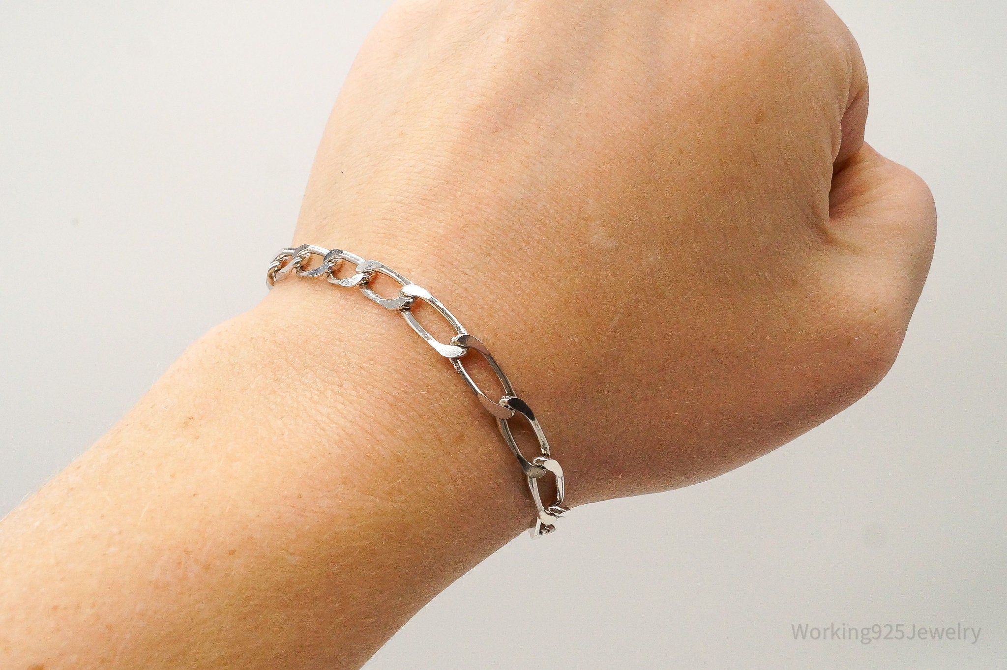 Vintage Italian Sterling Silver Chainlink Bracelet