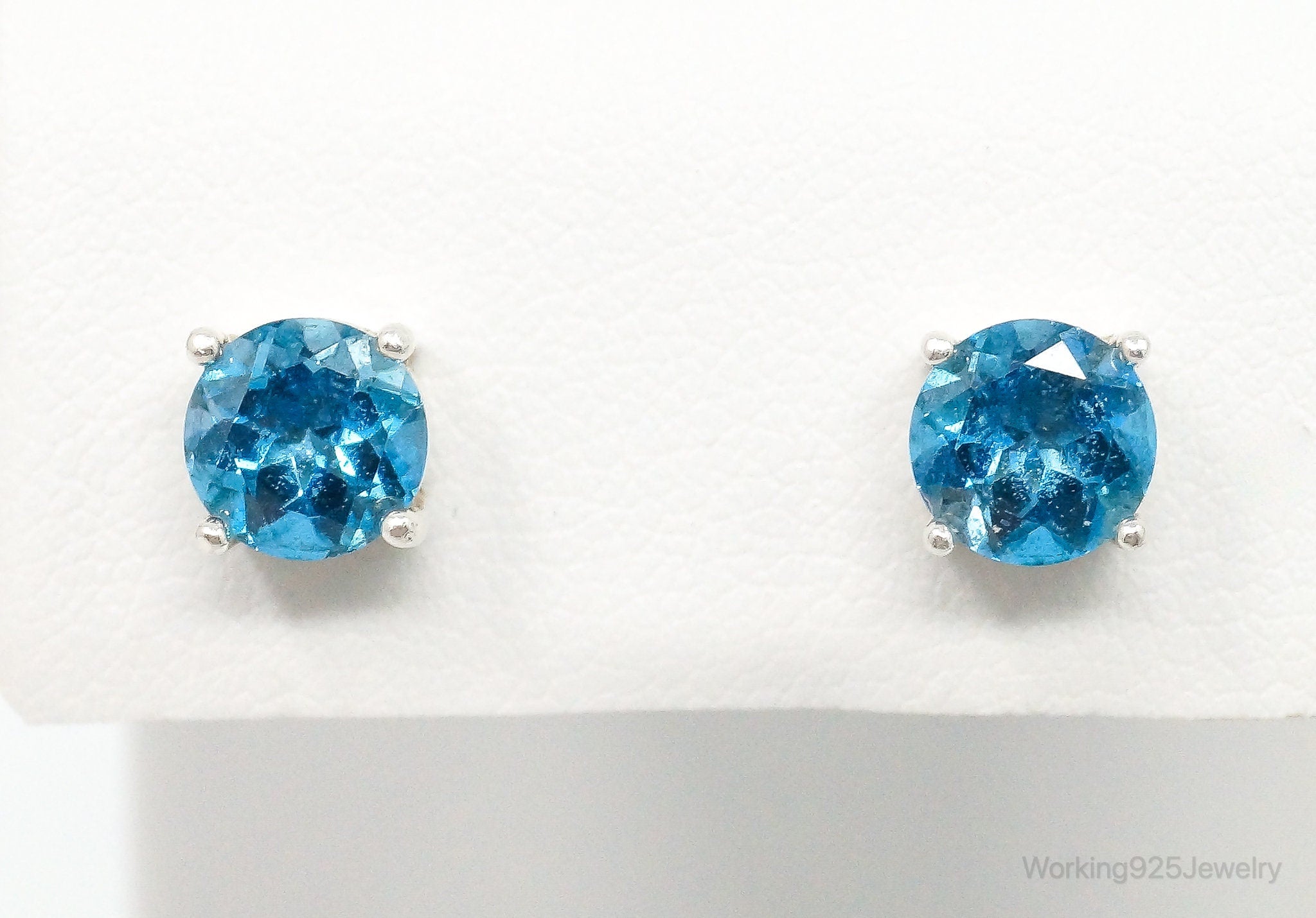 Blue Topaz Sterling Silver Earrings