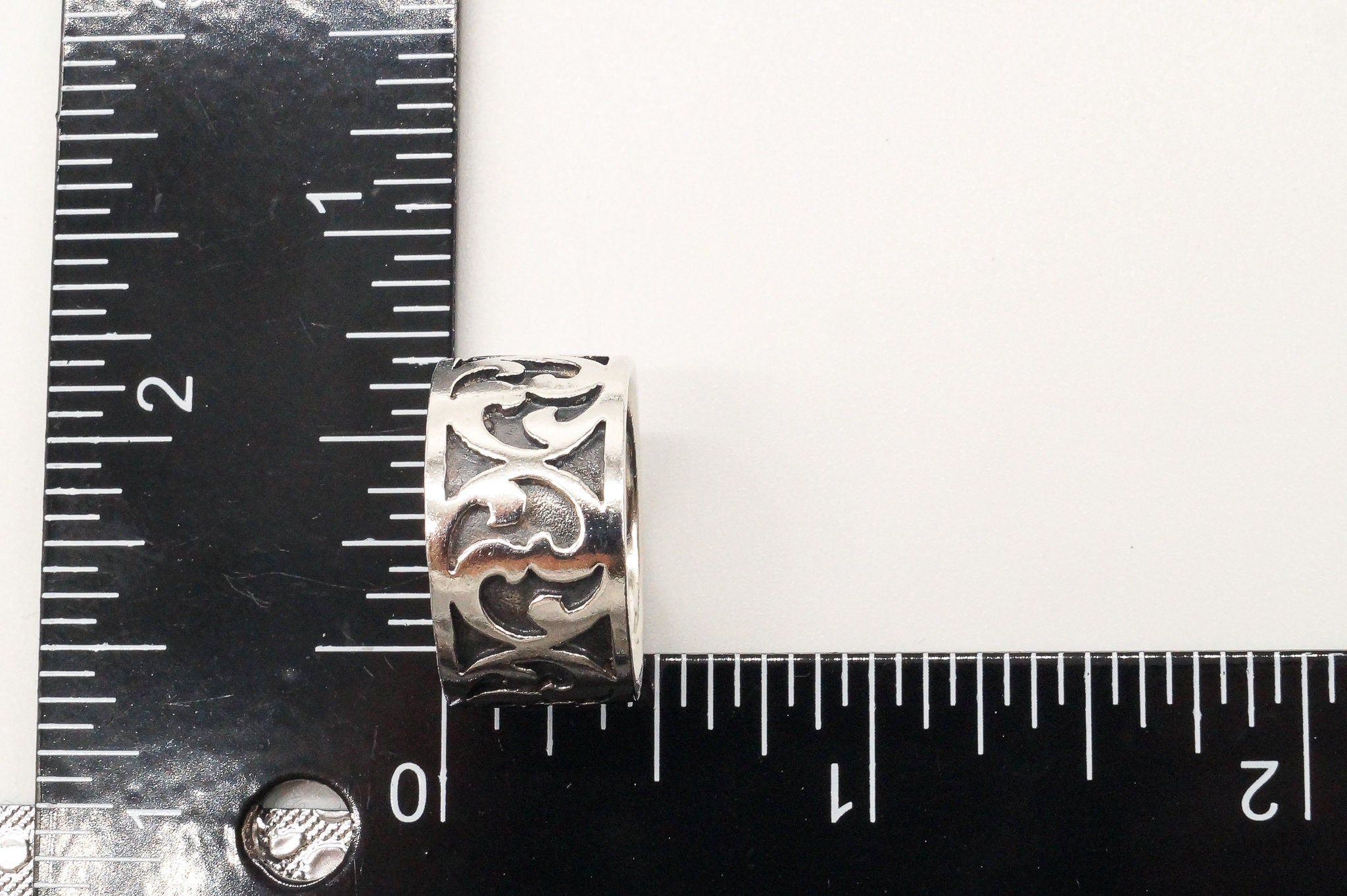 Vintage Celtic Design Sterling Silver Ring - Size 7.25