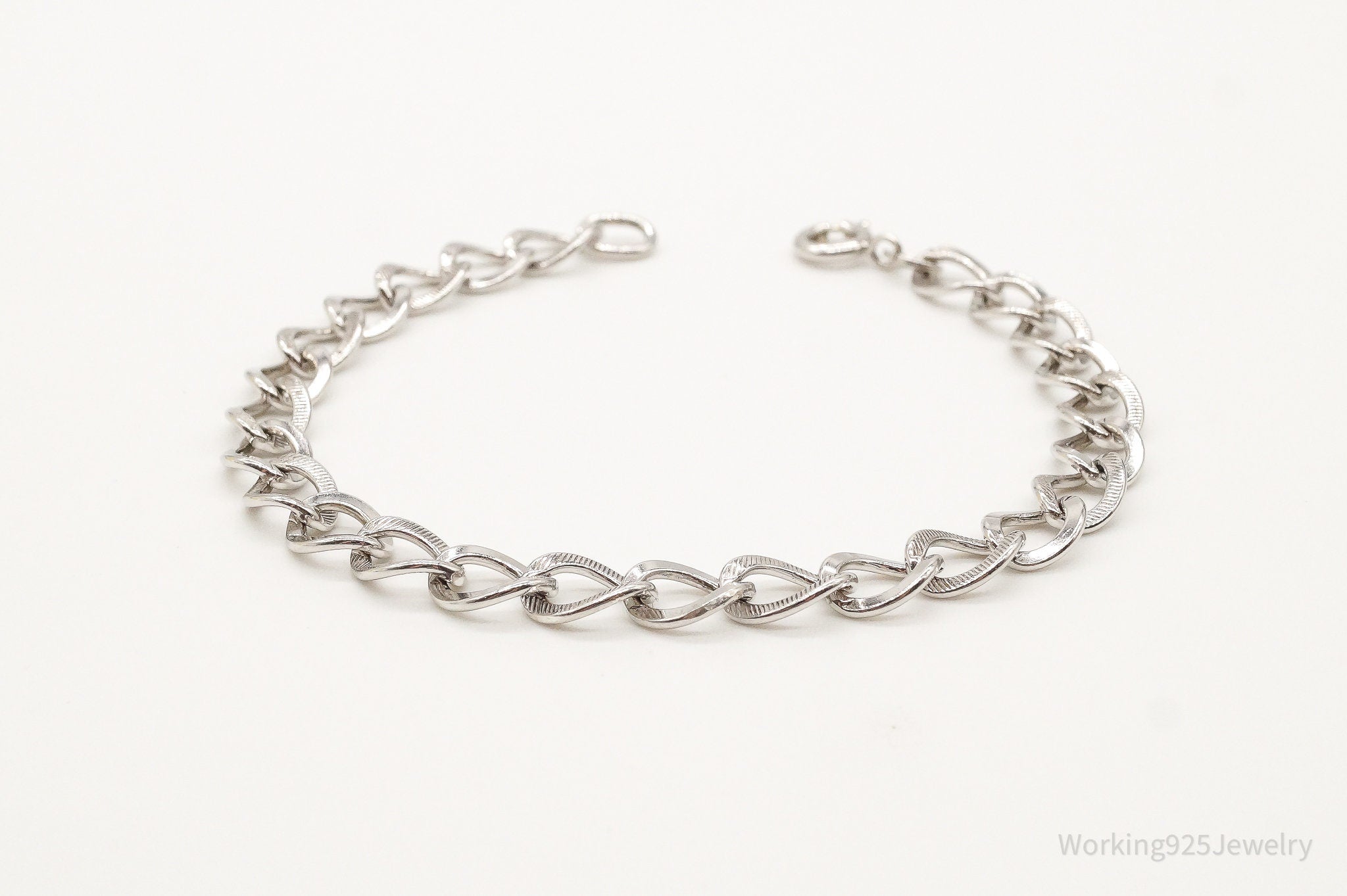 Antique JB Sterling Silver Chainlink Bracelet